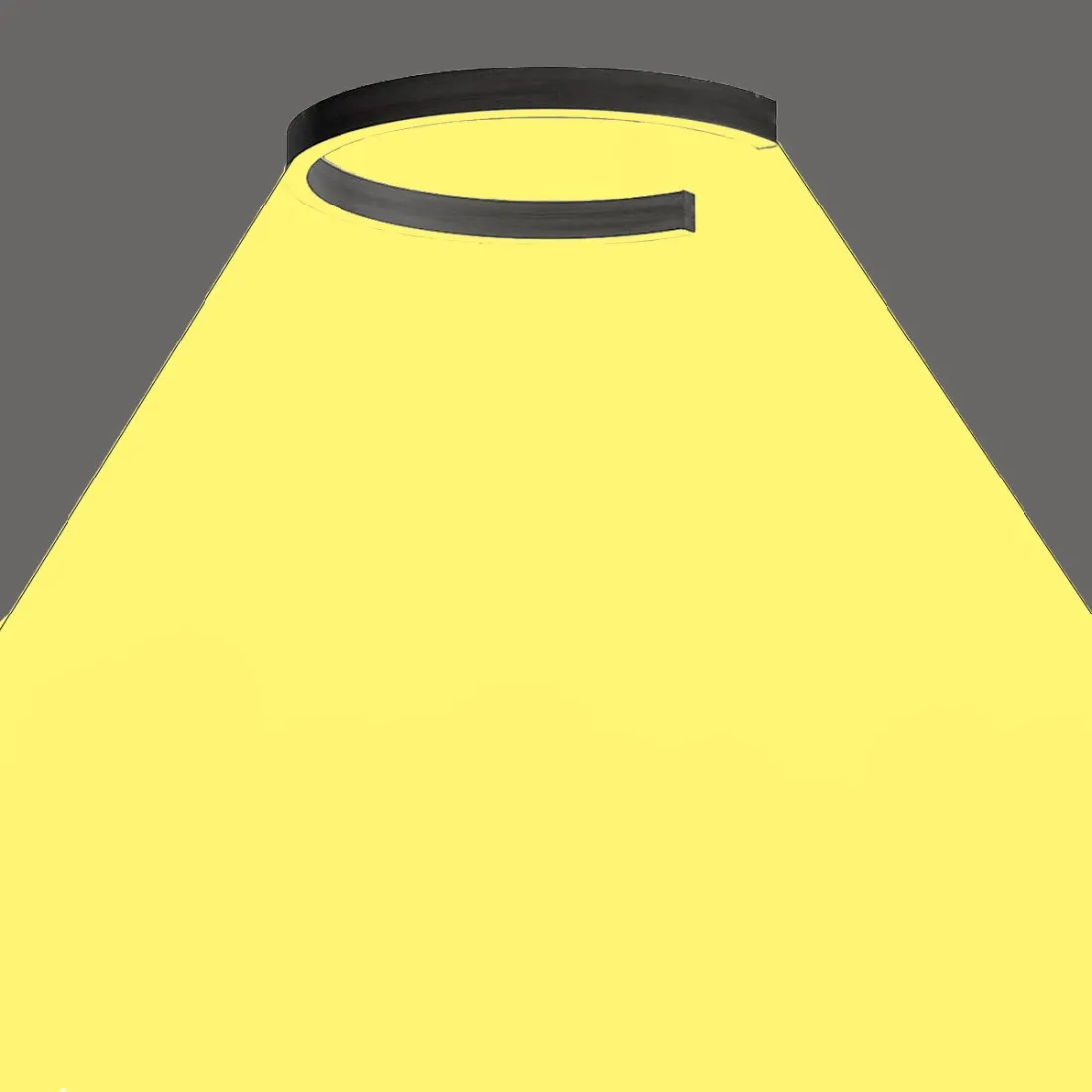 Plafoniera led moderna Fratelli Braga HUG 2159 TR90 2850LM lampada soffitto
