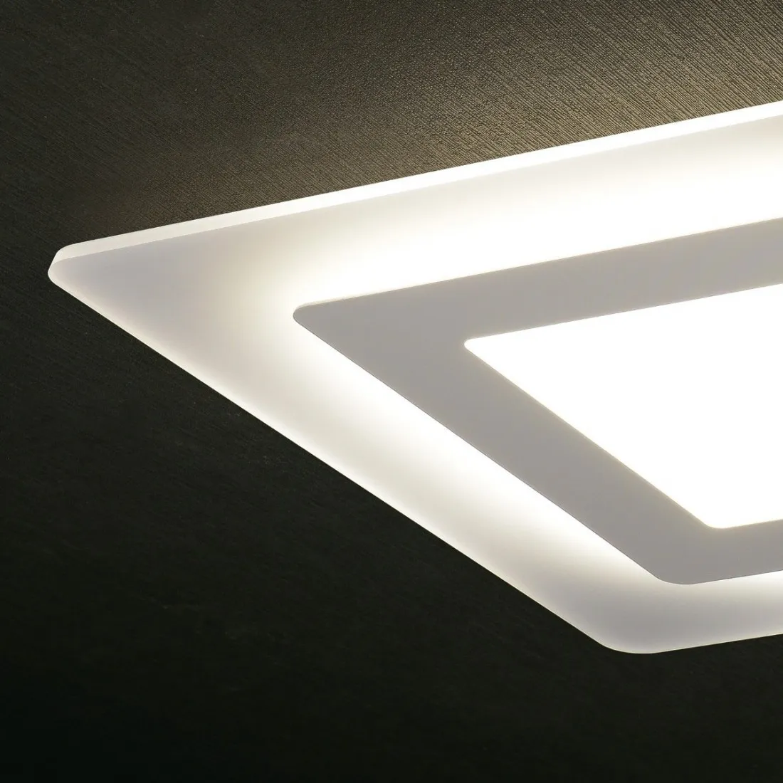 Plafoniera moderna Promoingross OBLIO Q65 WH LED metallo metacrilato lampada soffitto