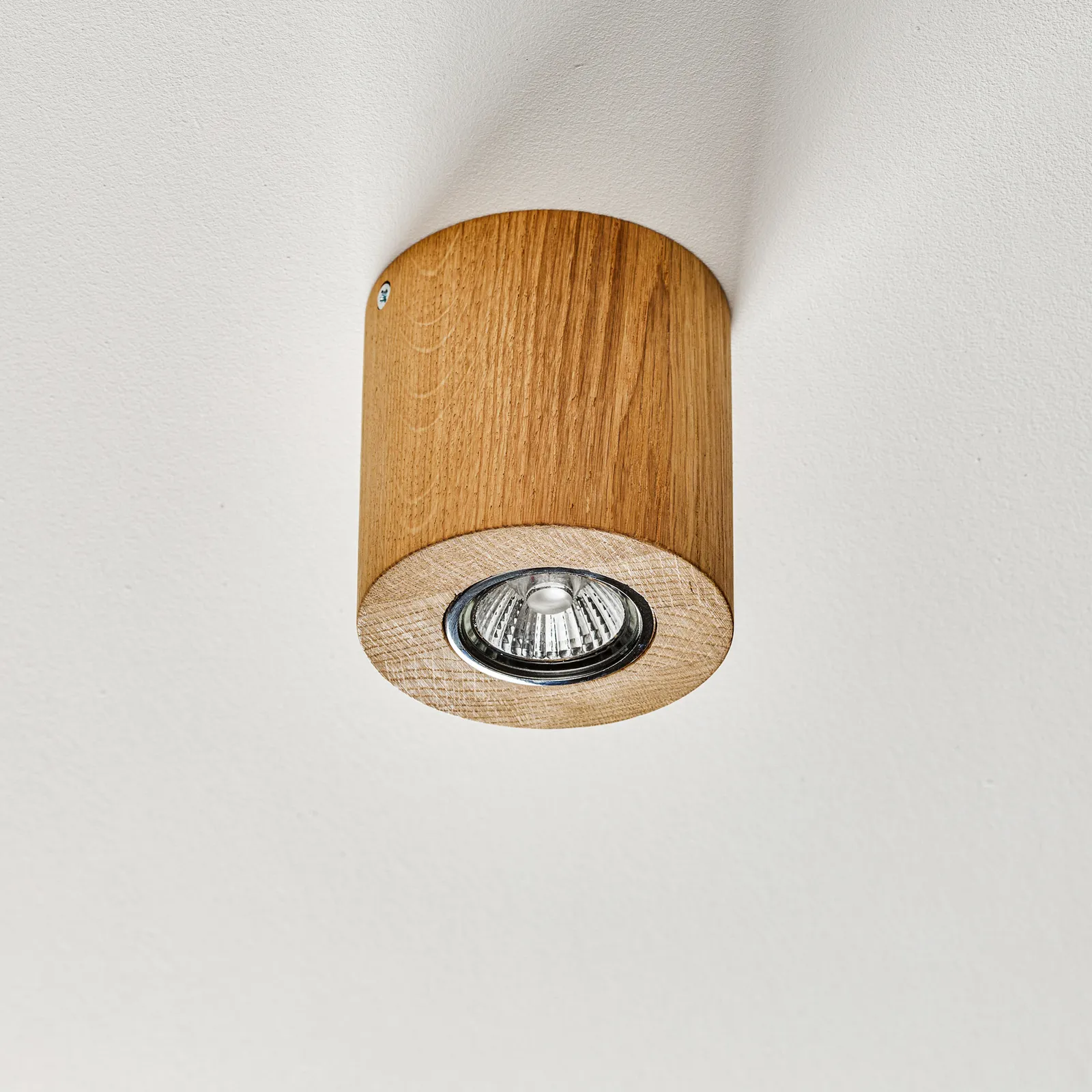 Plafoniera Wooddream rotonda 1 luce, rovere, 10cm