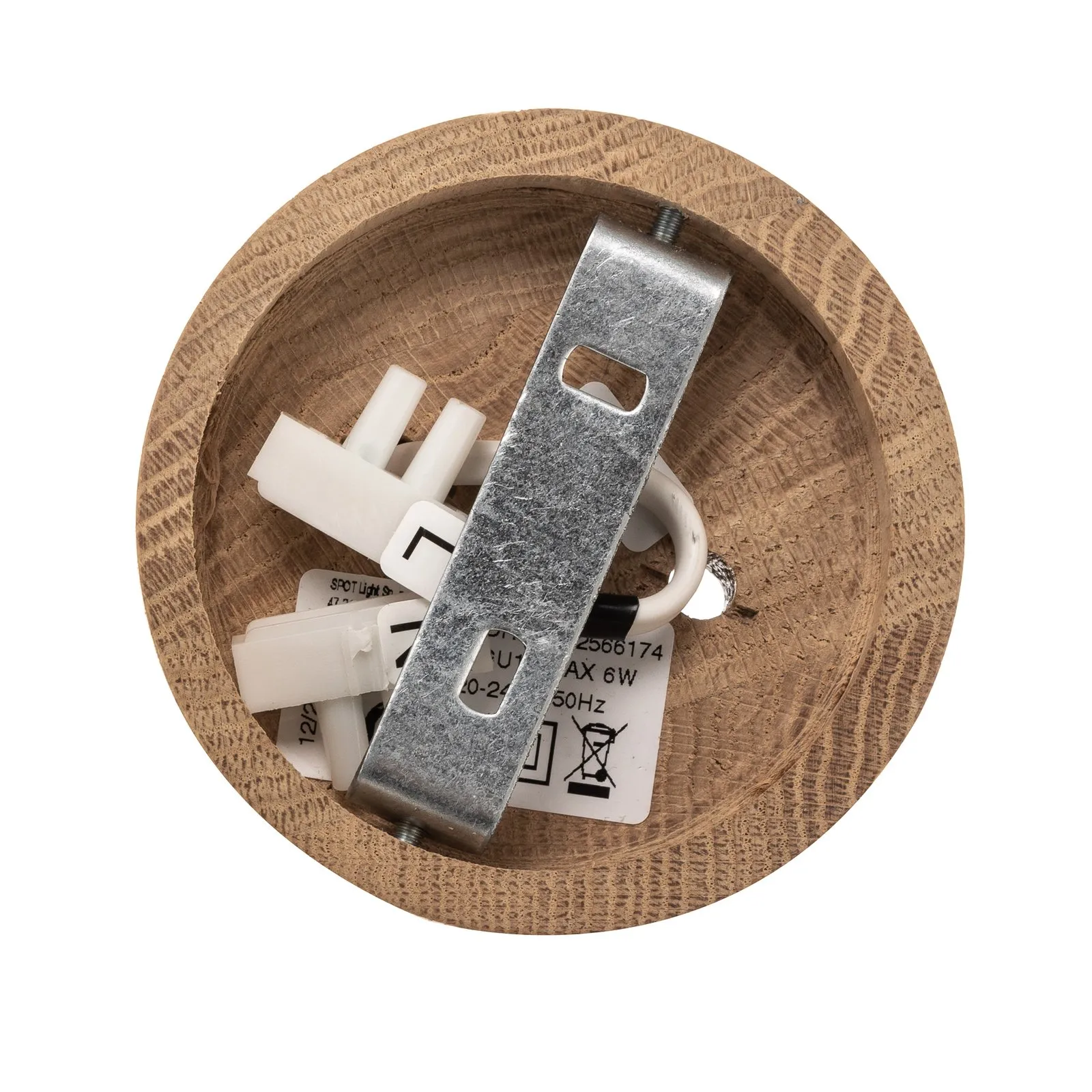 Plafoniera Wooddream rotonda 1 luce, rovere, 10cm