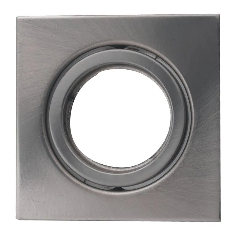 Porta Faretto Quadrato Incasso Orientabile 8,2 cm GU10 Reflex Nickel Intec Light