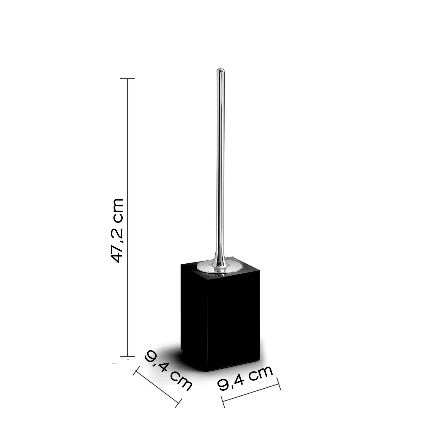 Portascopino bagno Sofia H 43,7 cm nero opaco