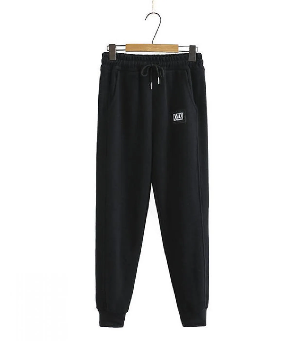 Primavera Autunno New Fashion Donna Vita elastica Pantaloni larghi alla caviglia Tutti abbinati Pantaloni Harem in cotone casual