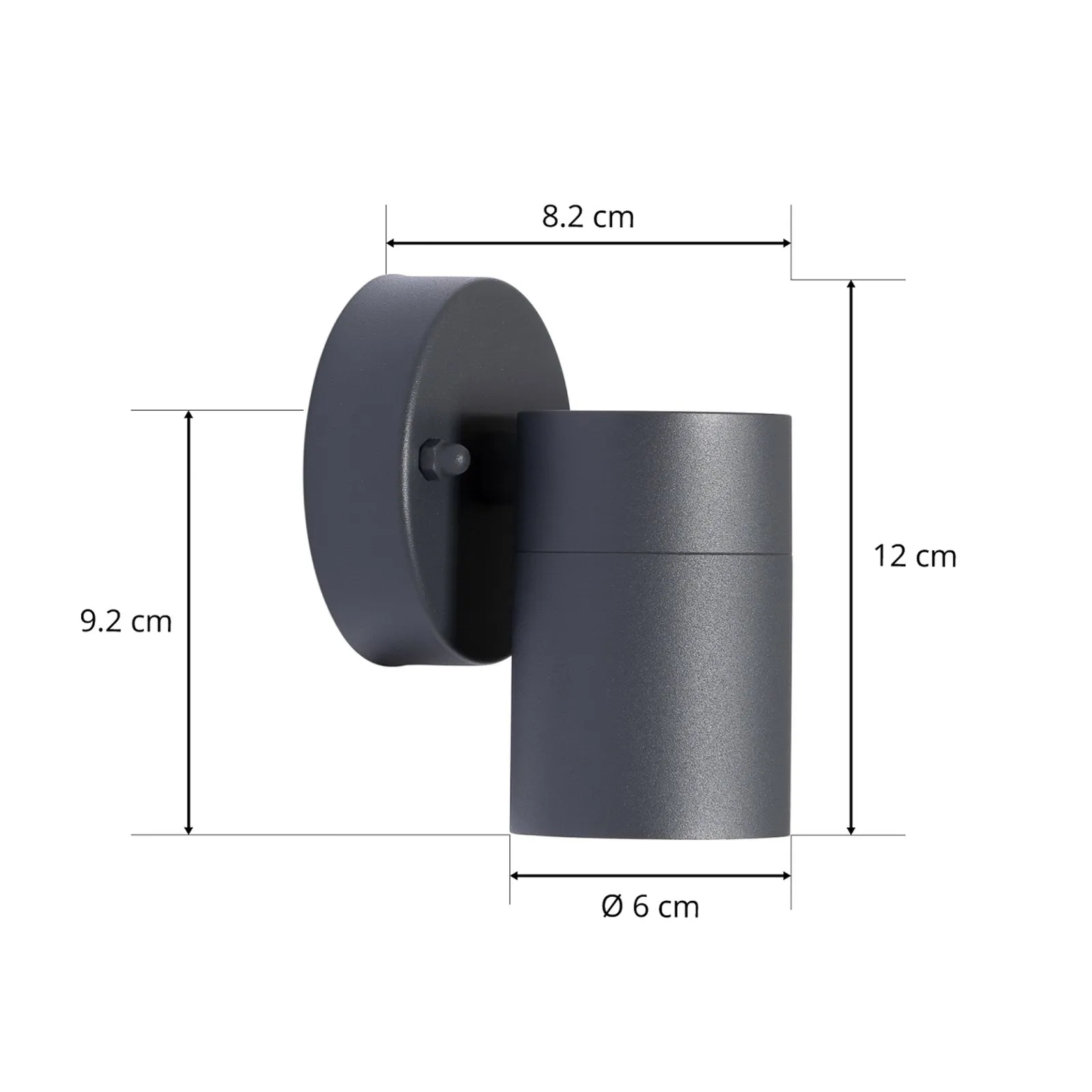 Prios Applique da esterno Tulimar, 1 anta, antracite, metallo