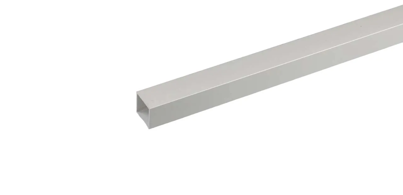 Profilo tubo quadro 2 m 10x10 mm alluminio argento