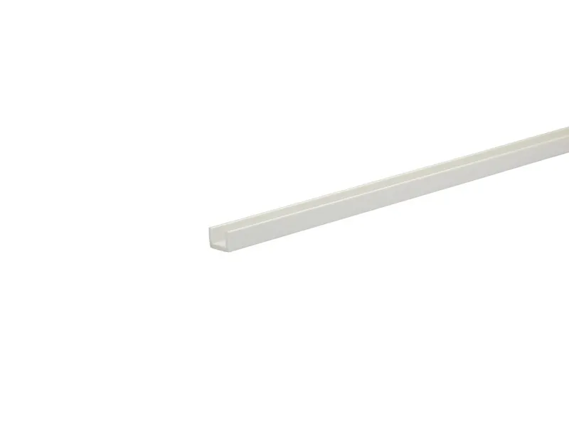 Profilo U 2,6 m 18x10 mm in pvc bianco opaco