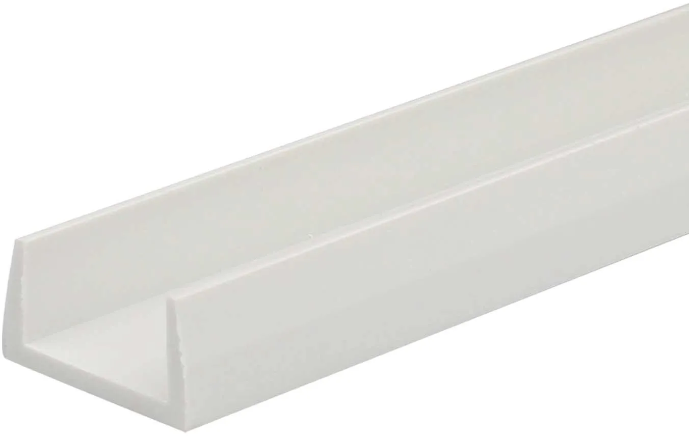 Profilo U 2,6 m 18x10 mm in pvc bianco opaco