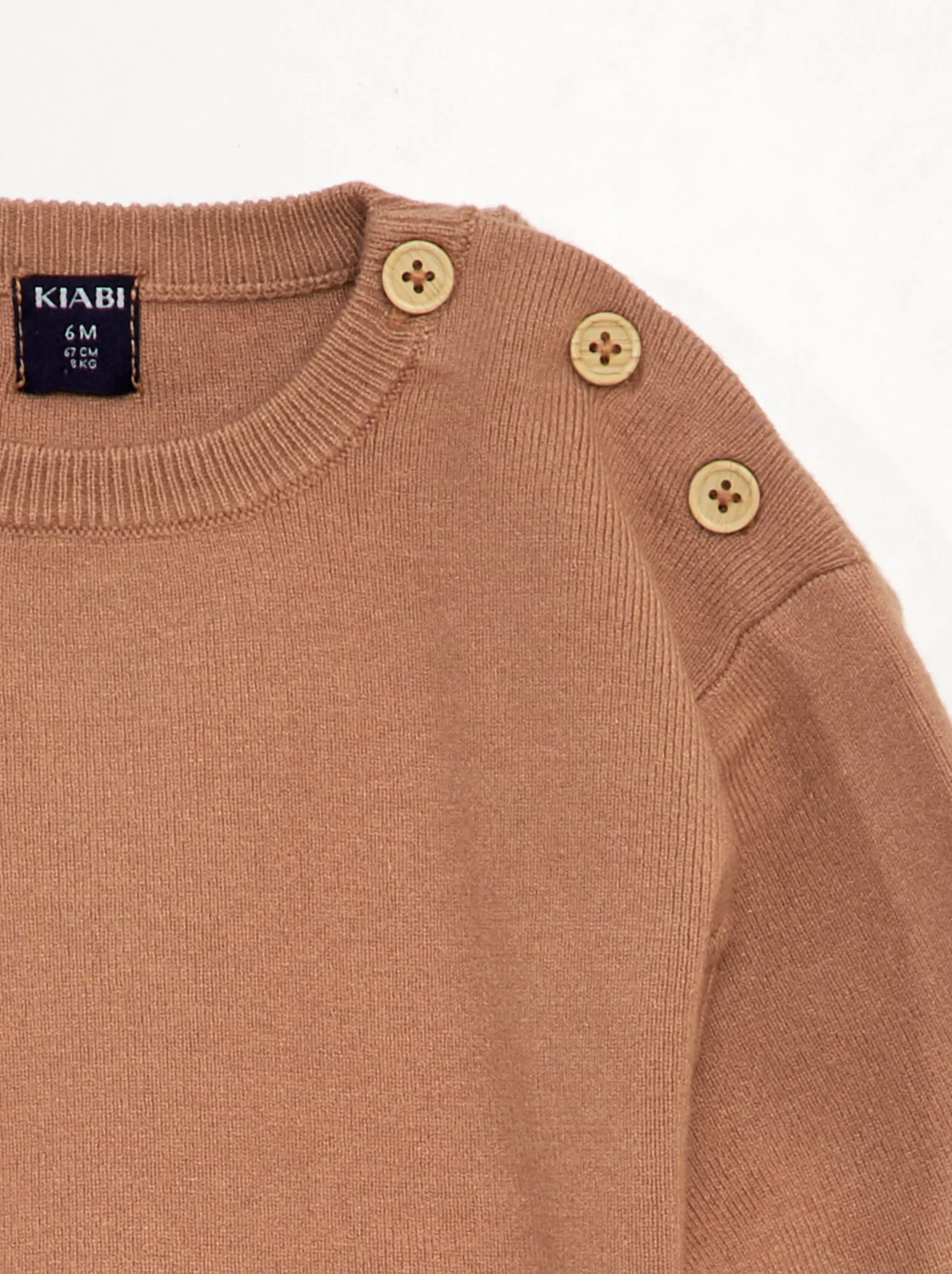 Pullover in maglia compatta - - MARRONE