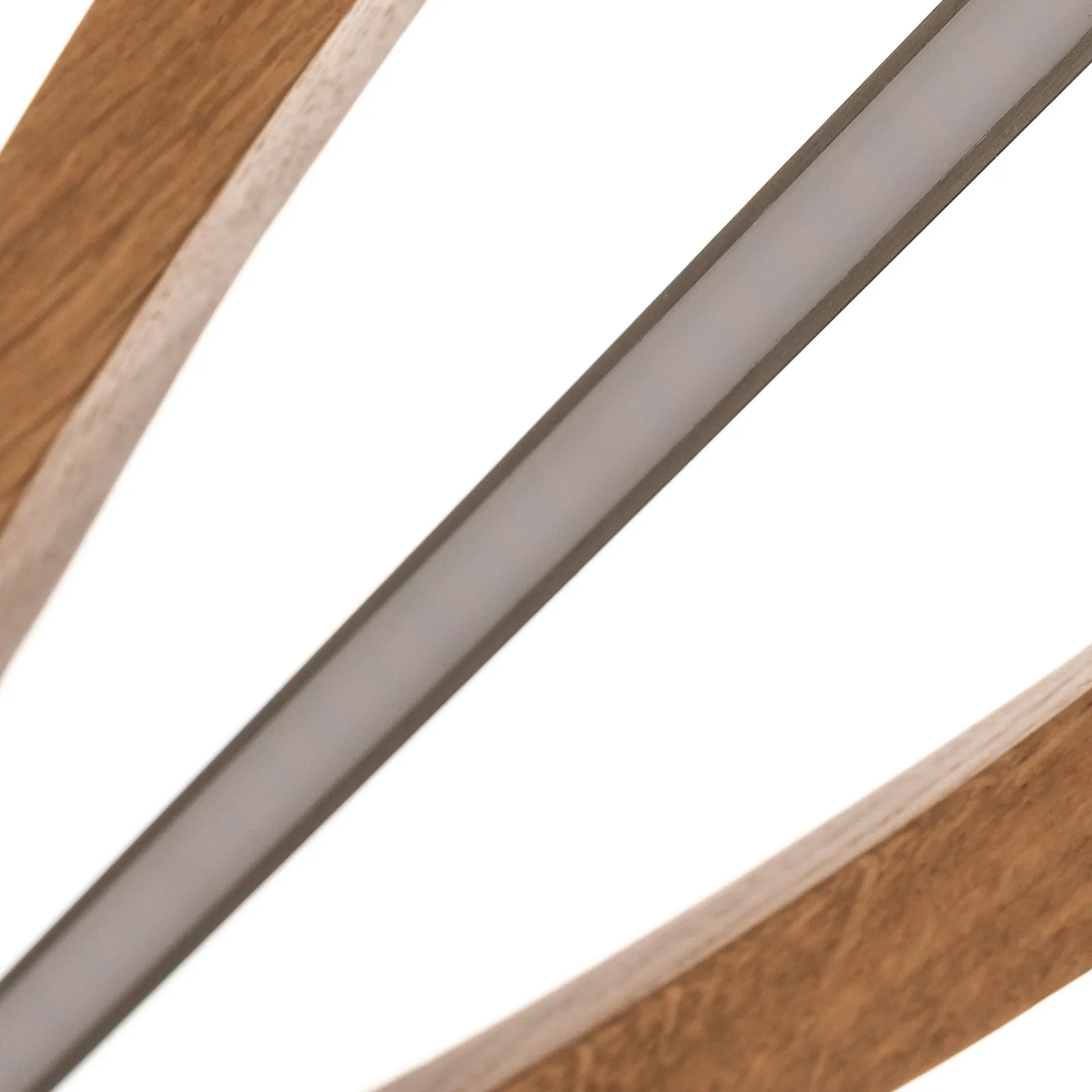 Quitani Lampada a sospensione Kiera, rovere/nichel, 98 cm
