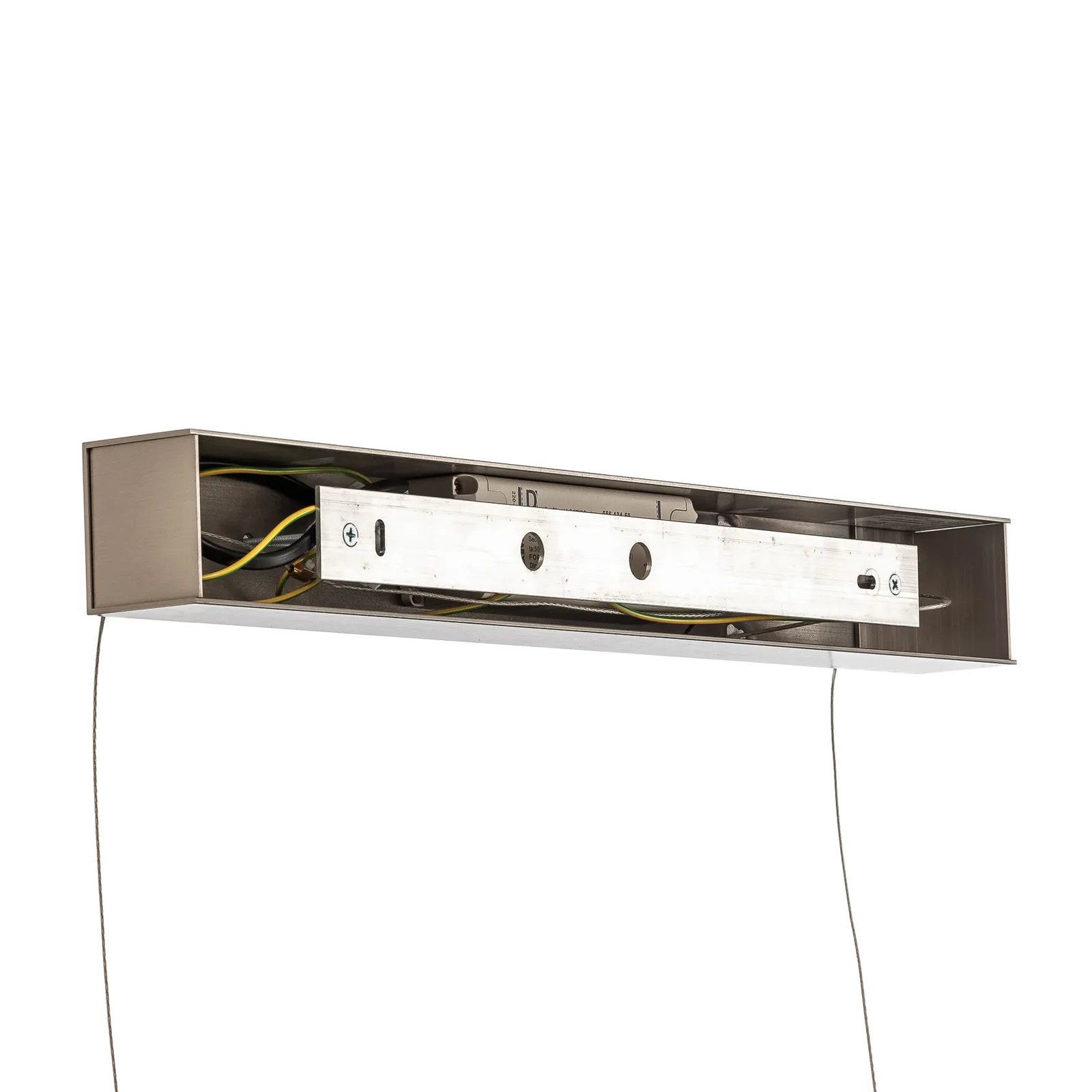 Quitani Lampada a sospensione Kiera, rovere/nichel, 98 cm