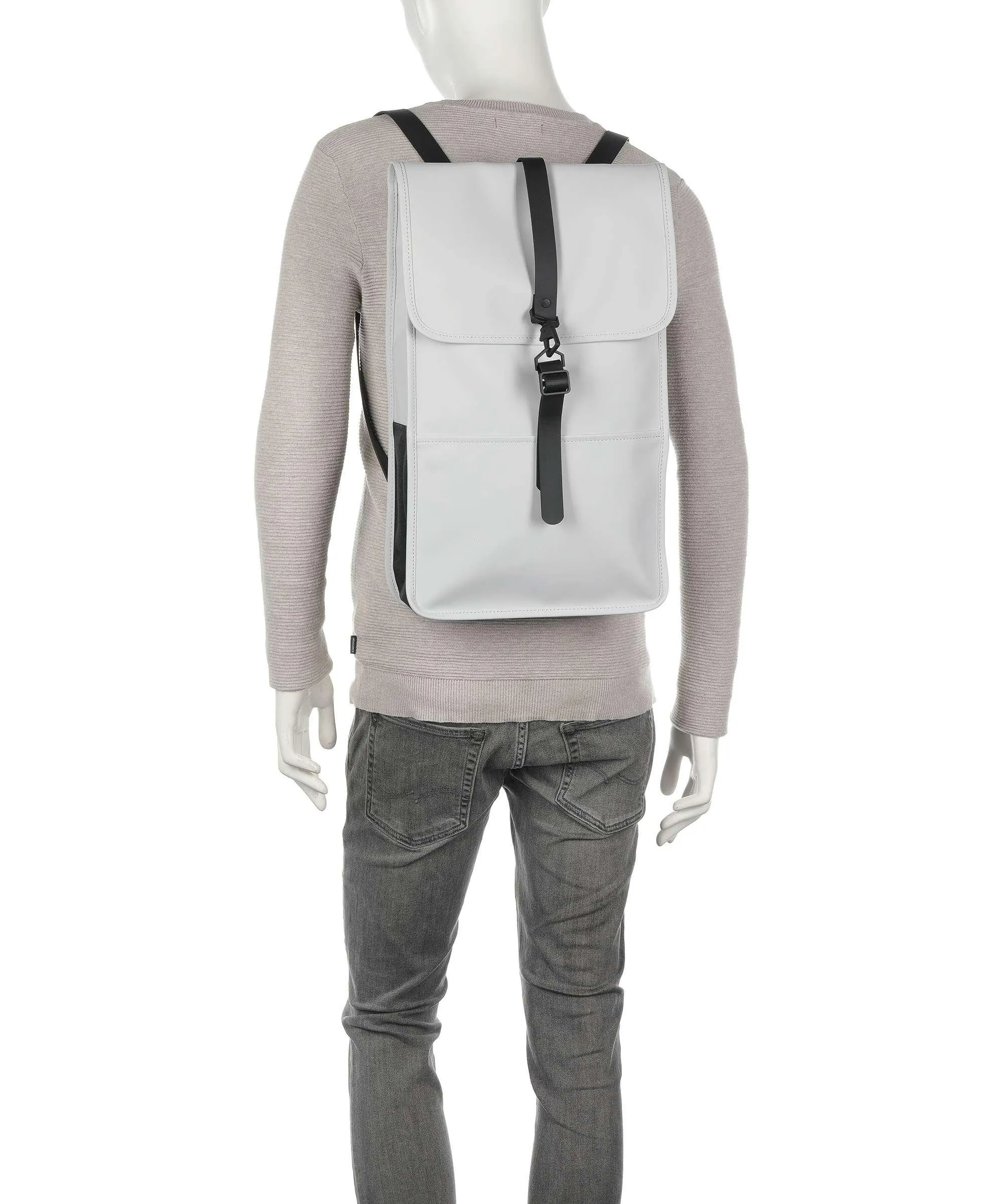  Rains Zaino poliuretano, poliestere grigio chiaro  