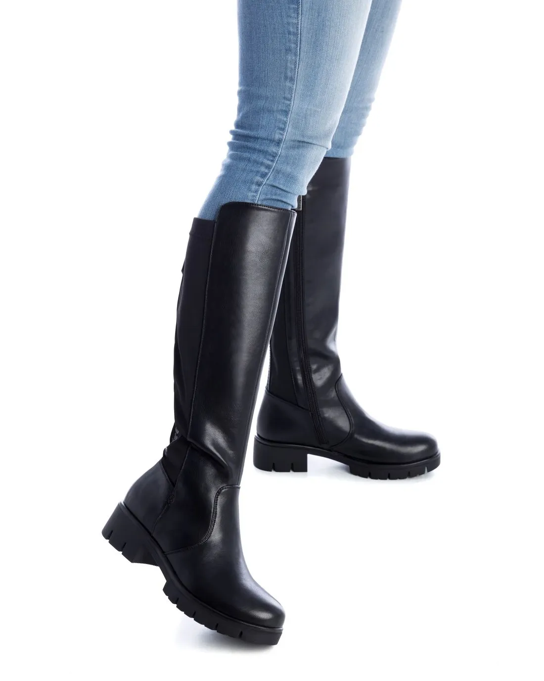 Refresh  Stivale alto con nylon e zip 