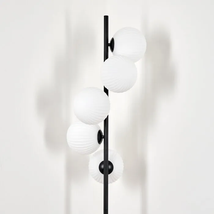 Remaisnil Lampada da terra - Vetro 15 cm Bianco, 5-Luci