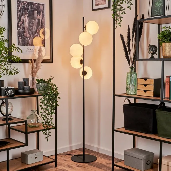 Remaisnil Lampada da terra - Vetro 15 cm Bianco, 5-Luci