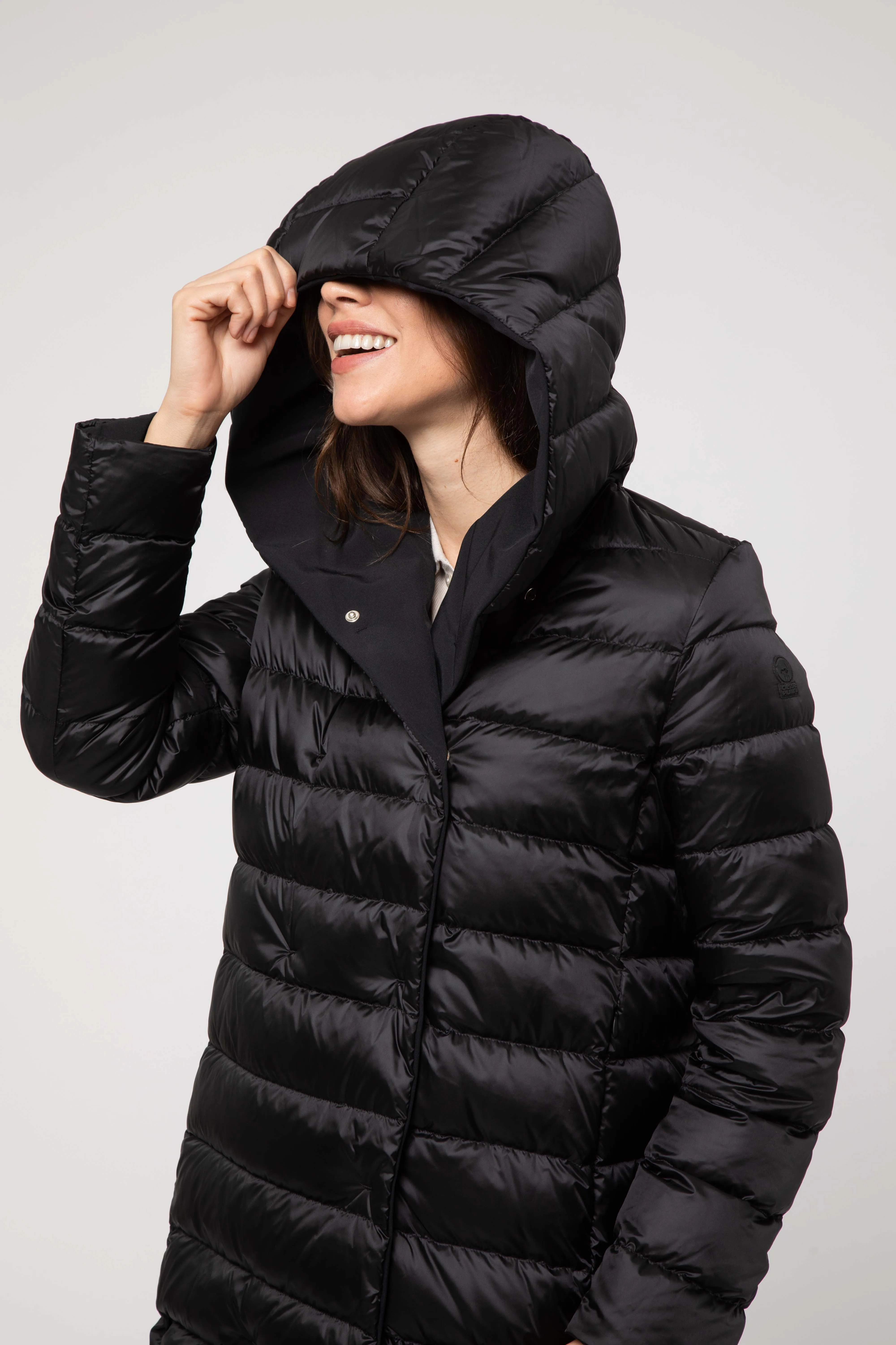 REVERSIBLE BLACK JACKET IN SOFTSHELL