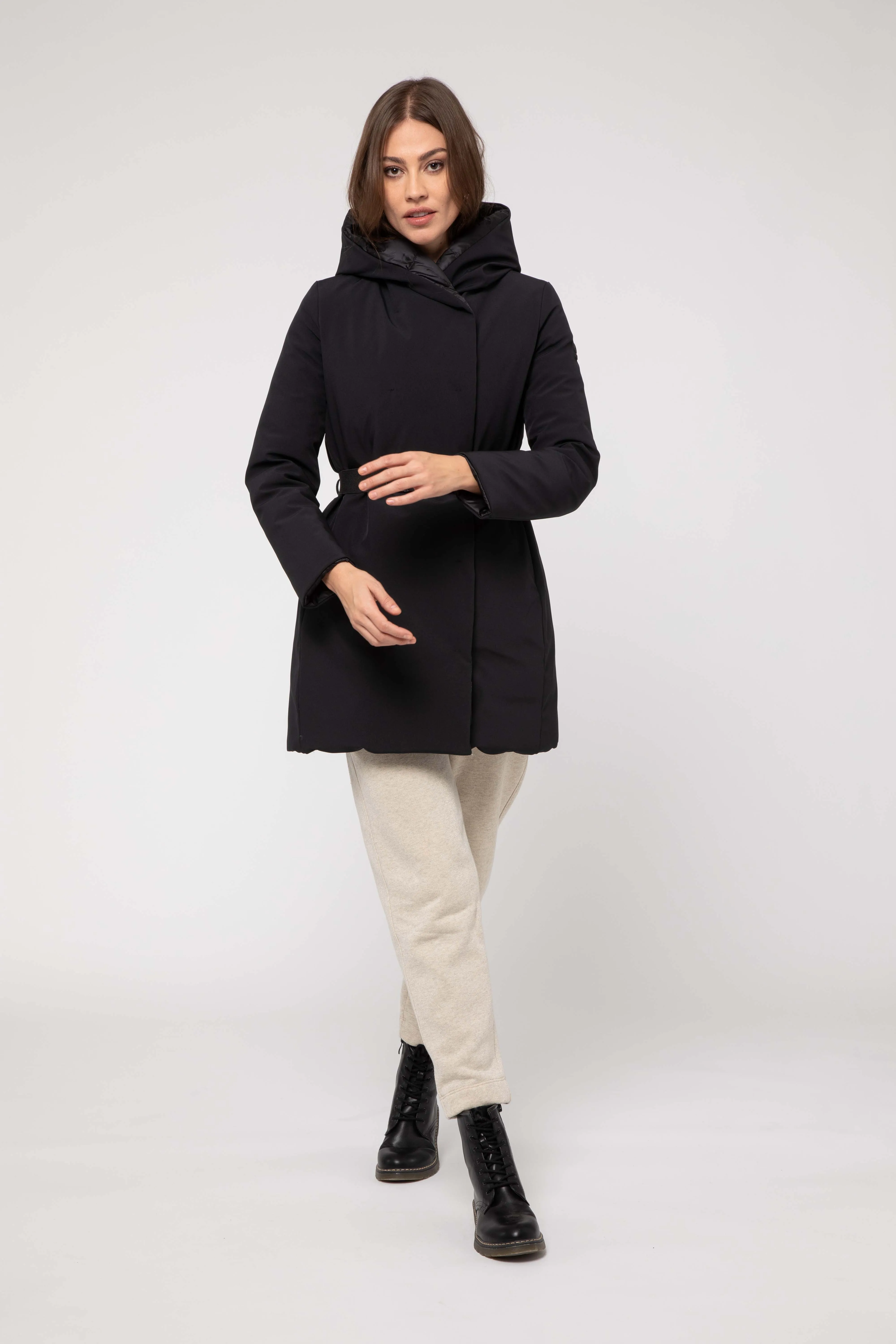 REVERSIBLE BLACK JACKET IN SOFTSHELL