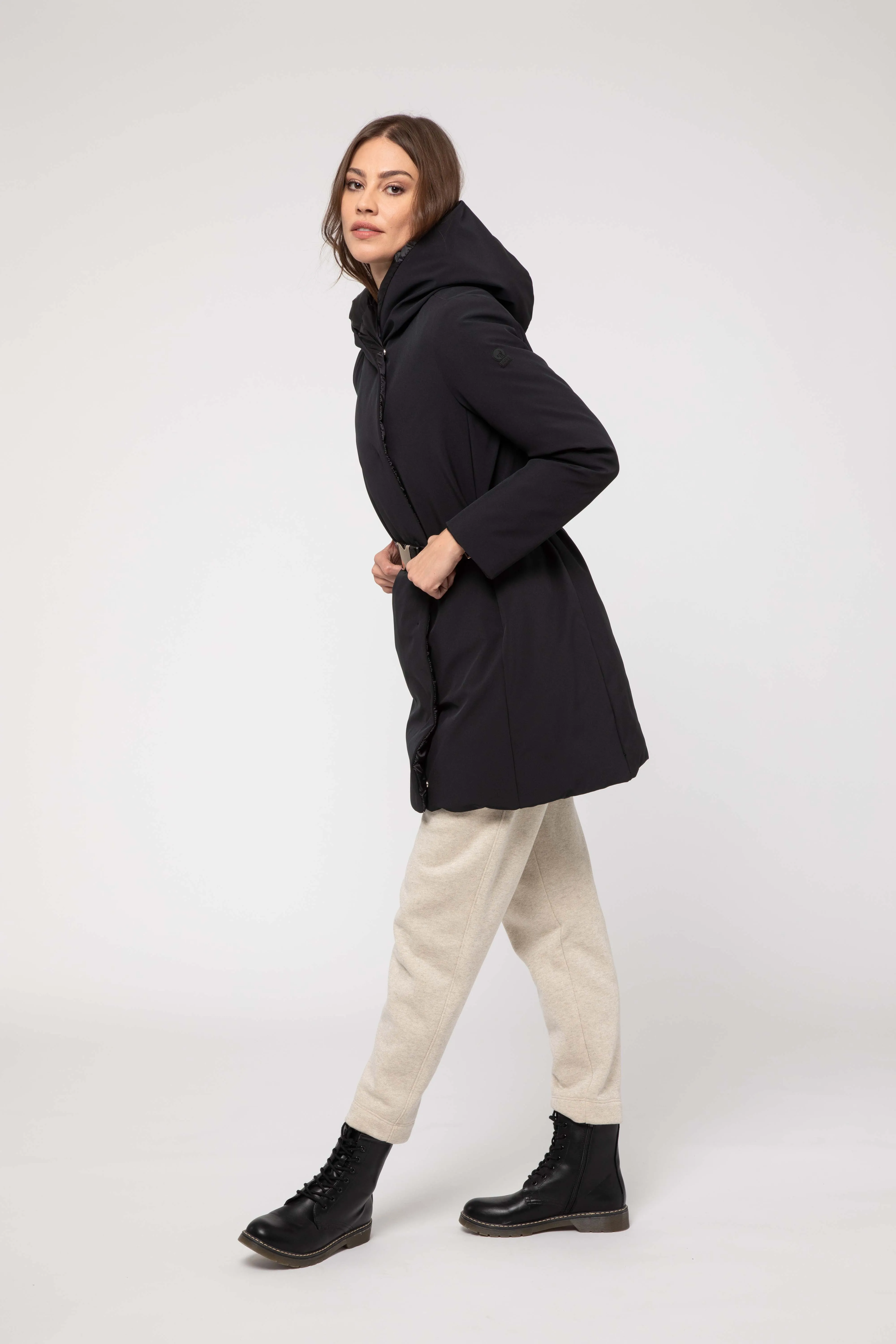 REVERSIBLE BLACK JACKET IN SOFTSHELL