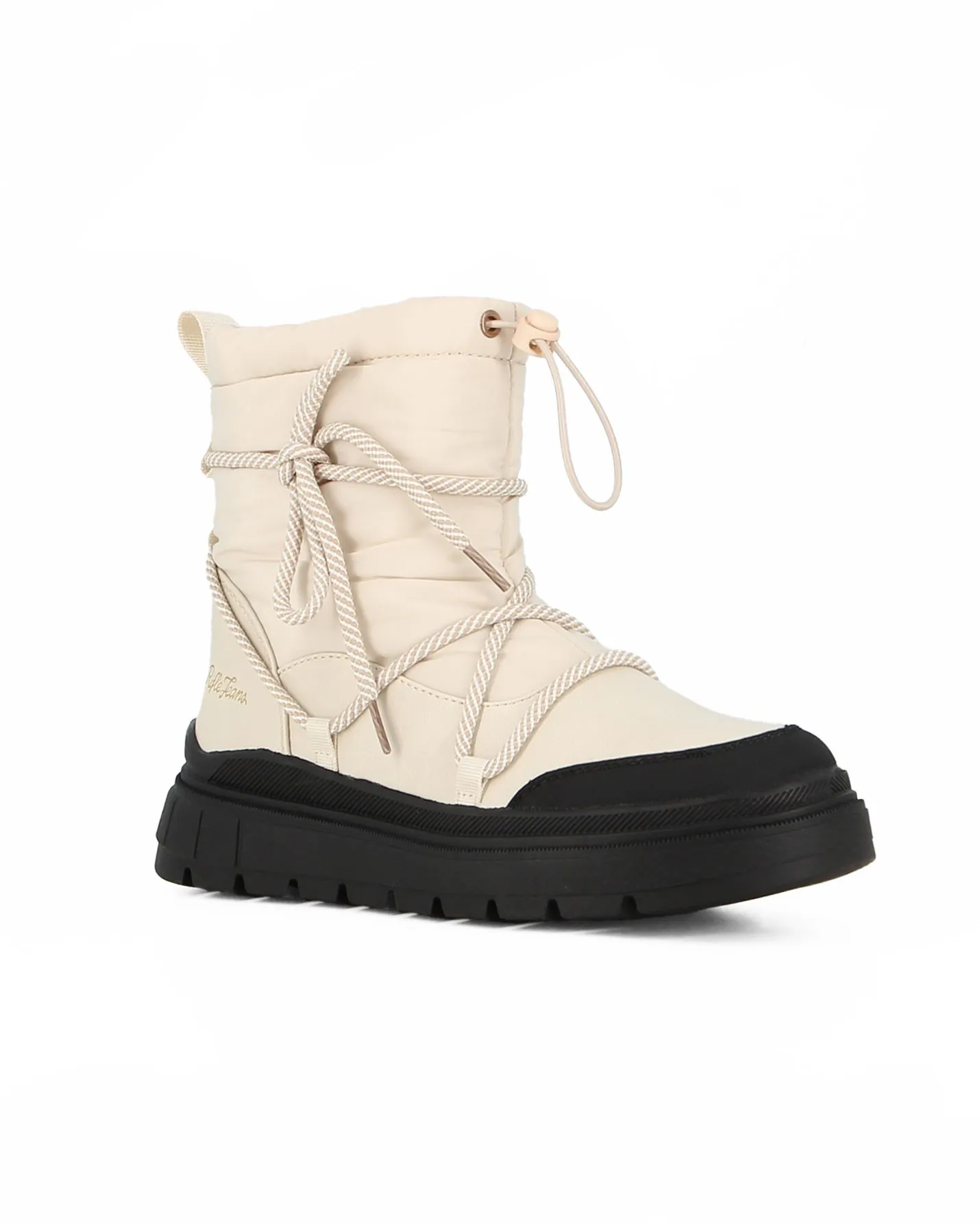 RIFLE - Doposci da donna bianco con pelliccia all'interno, zip laterale e coulisse                                            Pr