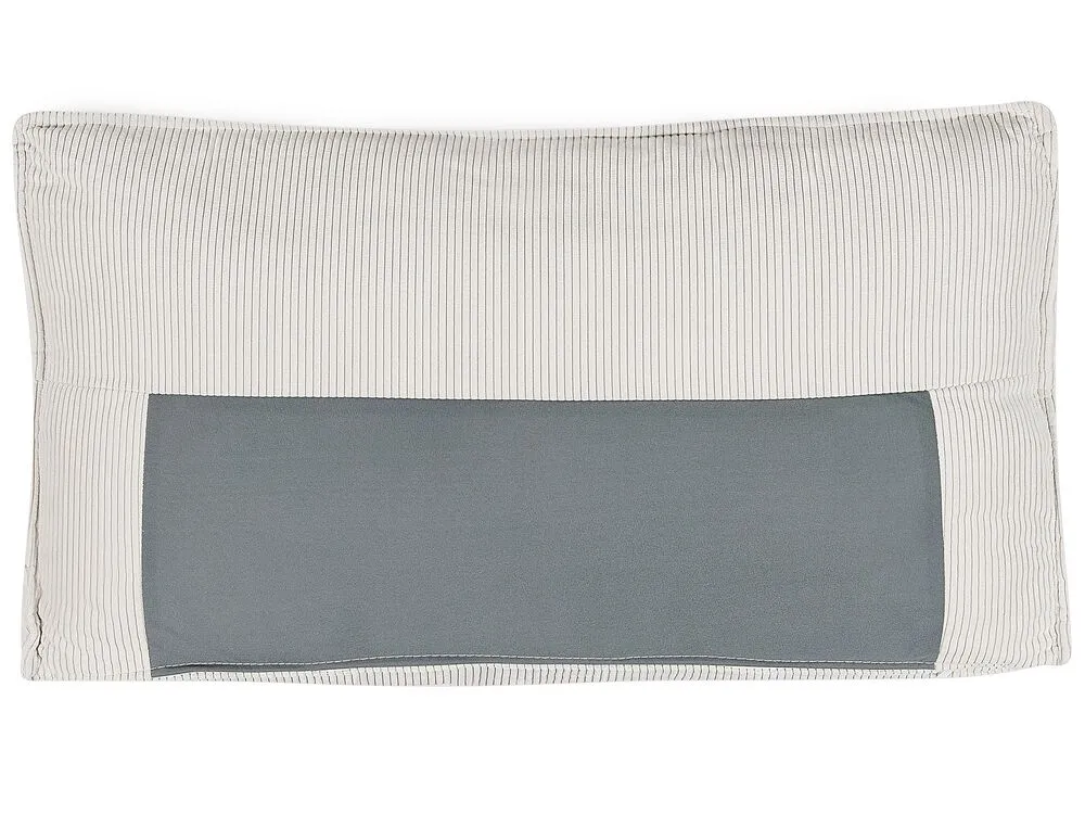 Right Hand Jumbo Cord Corner Sofa Bed Off-White ABACKA