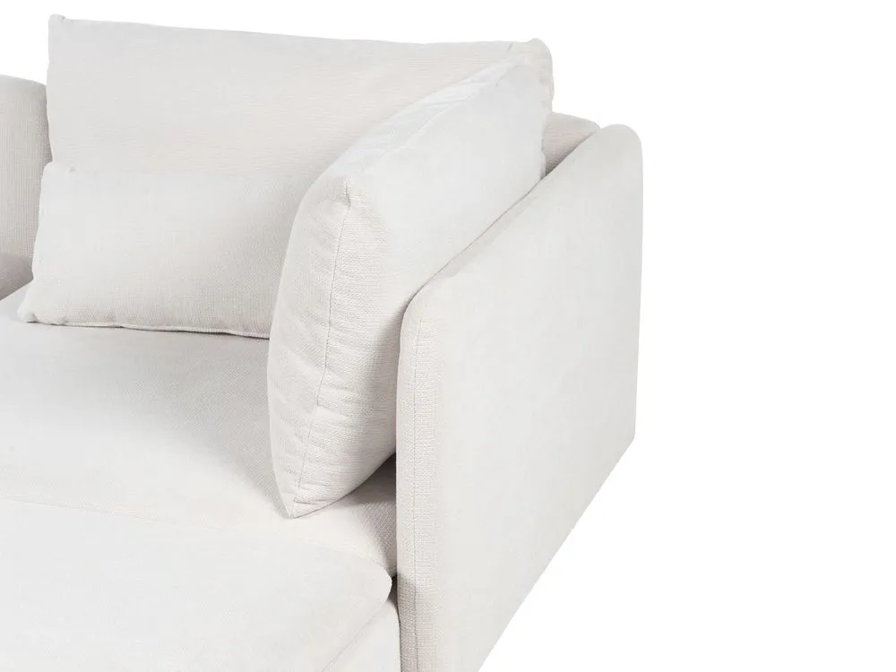 Right Hand Modular Fabric Corner Sofa Beige EGERIS