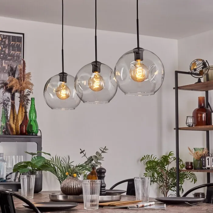 Ripoll Lampadario a sospensione Nero, 3-Luci