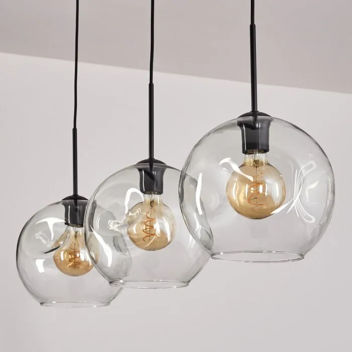 Ripoll Lampadario a sospensione Nero, 3-Luci