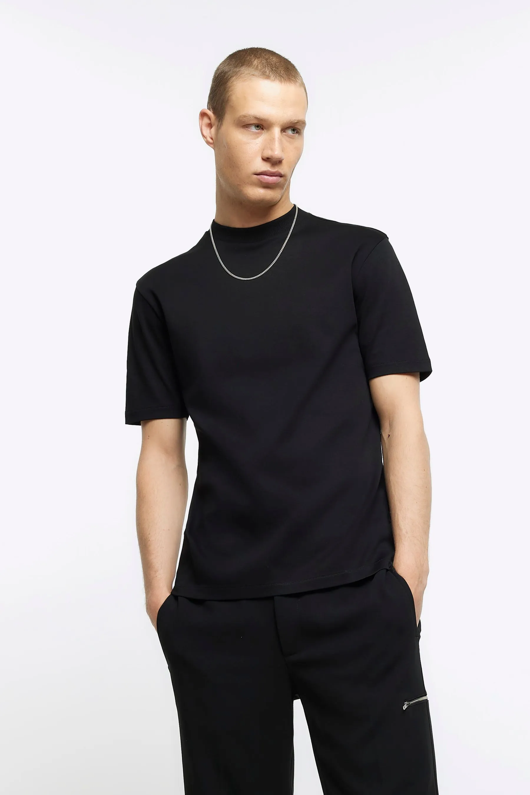 River Island - RI Studio - T-shirt con Vestibilità attillata / Slim pesante