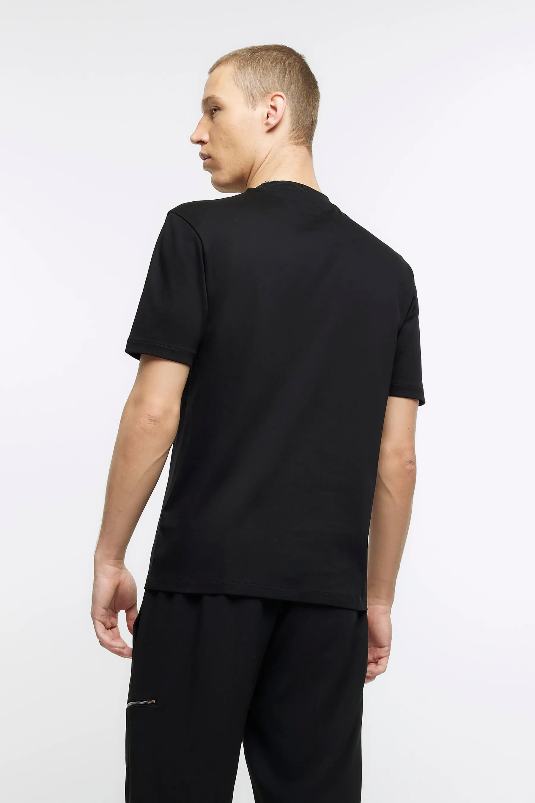 River Island - RI Studio - T-shirt con Vestibilità attillata / Slim pesante