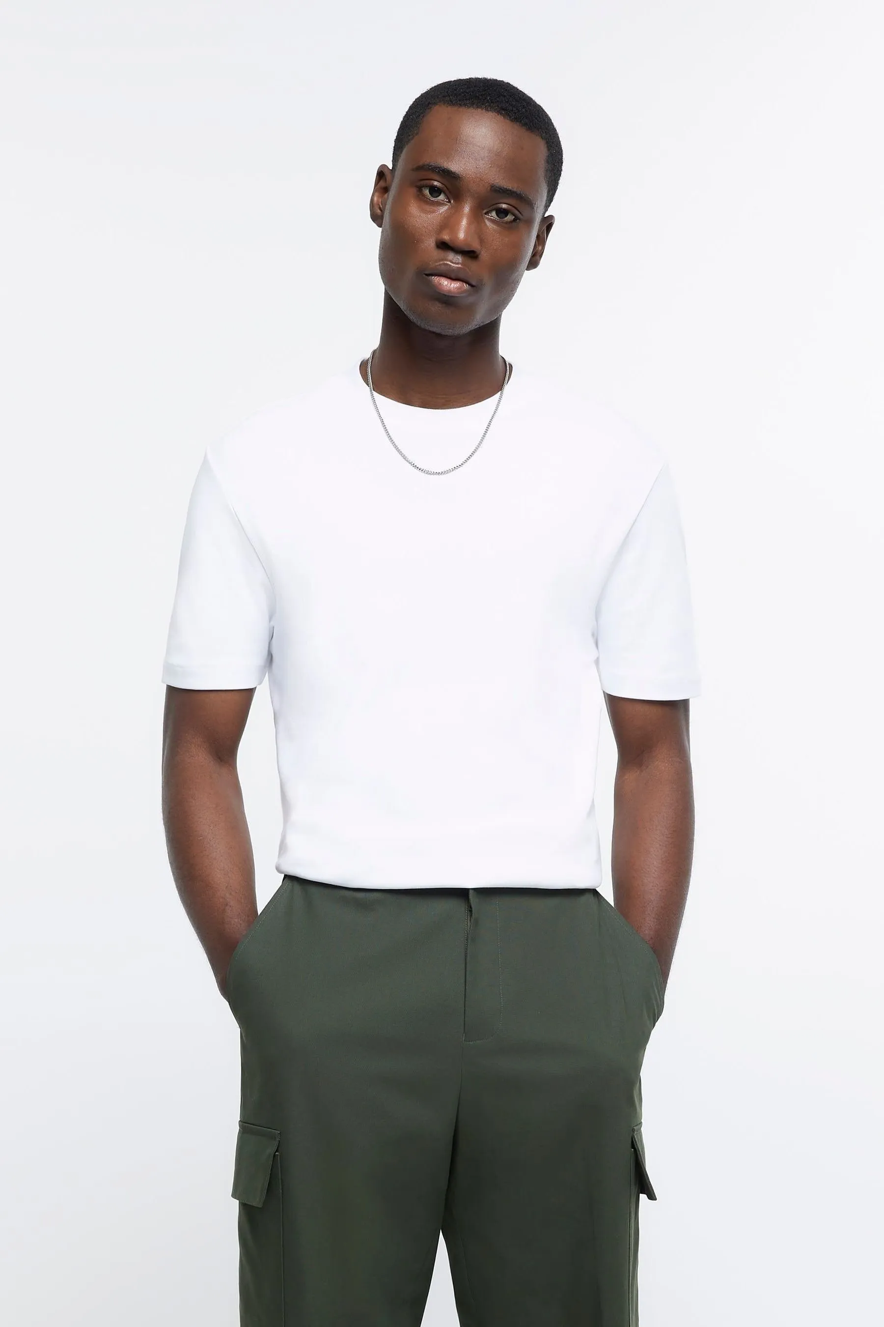River Island Vestibilità attillata / Slim - RI Studio - T-shirt pesante