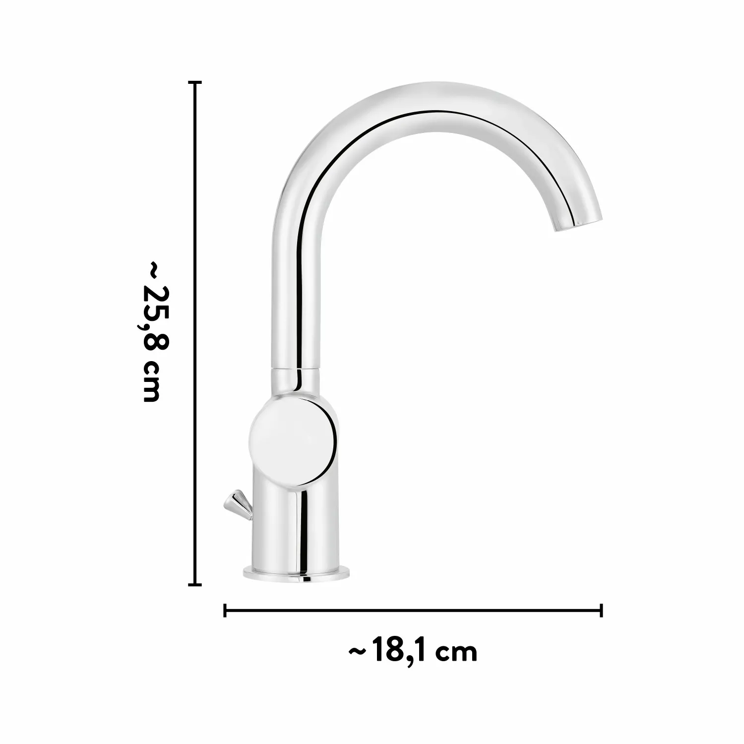 Rubinetto per lavabo Baliv WT-5151 ottone cromo