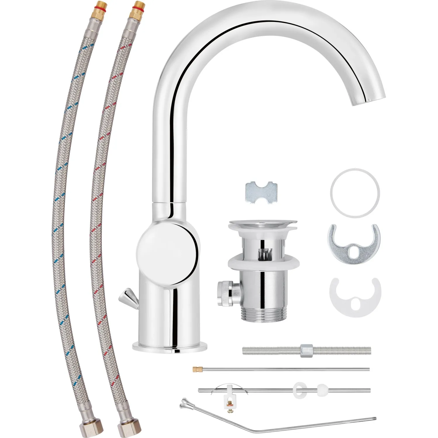 Rubinetto per lavabo Baliv WT-5151 ottone cromo