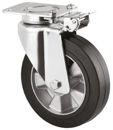 Ruota per carrelli orientabile con freno Tente, Ø 200mm, 450kg