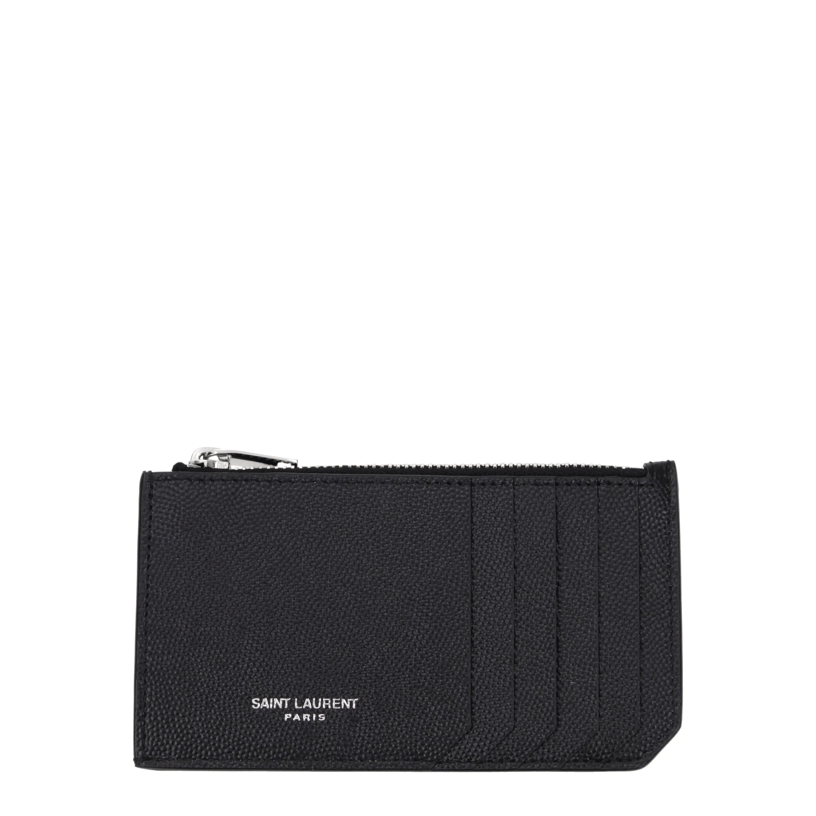 Saint Laurent Portamonete Uomo Pelle Nero