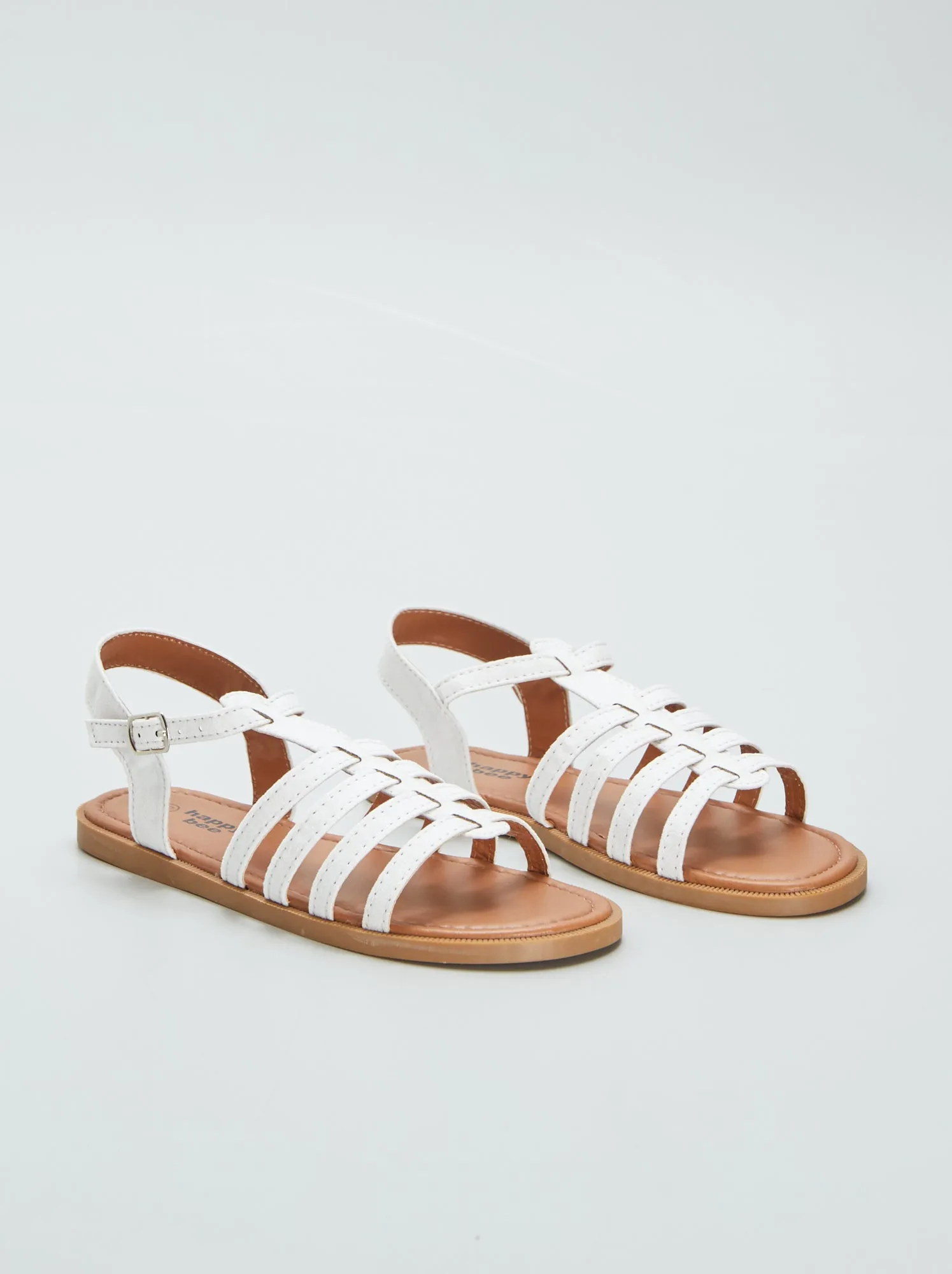 Sandali bassi multi-cinturino - BIANCO