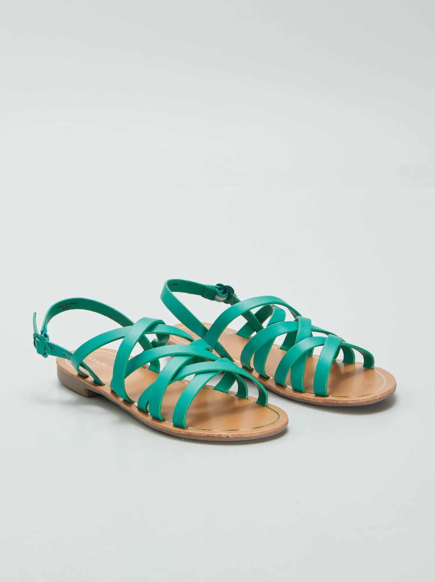 Sandali bassi multi-cinturino - VERDE