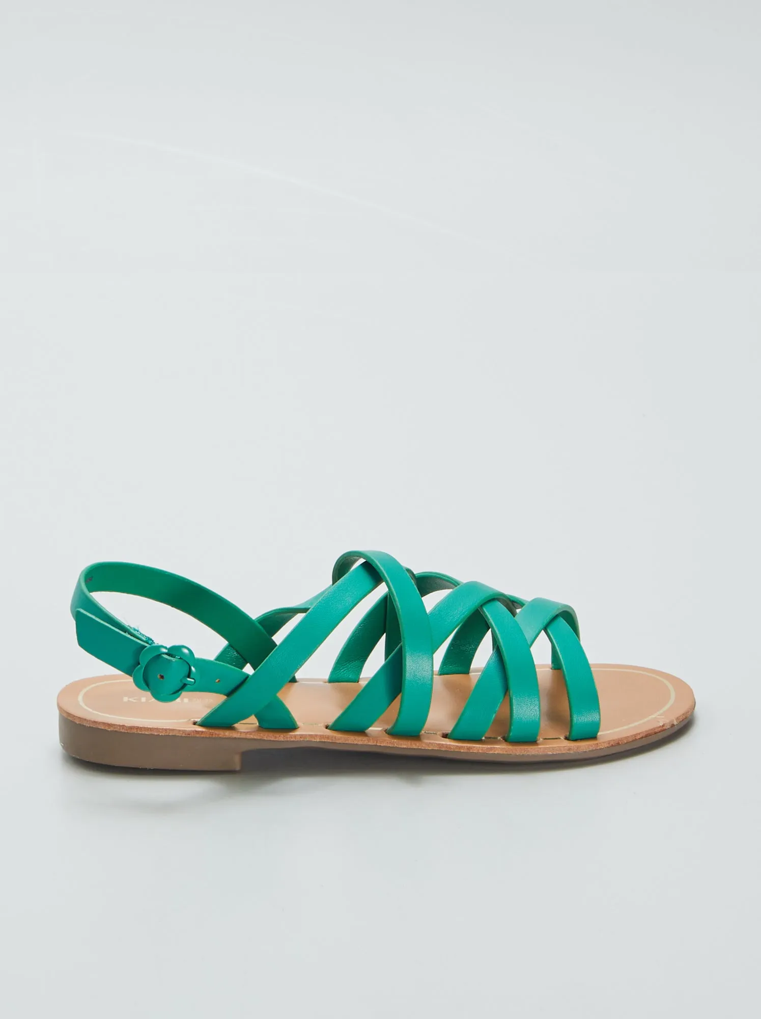 Sandali bassi multi-cinturino - VERDE