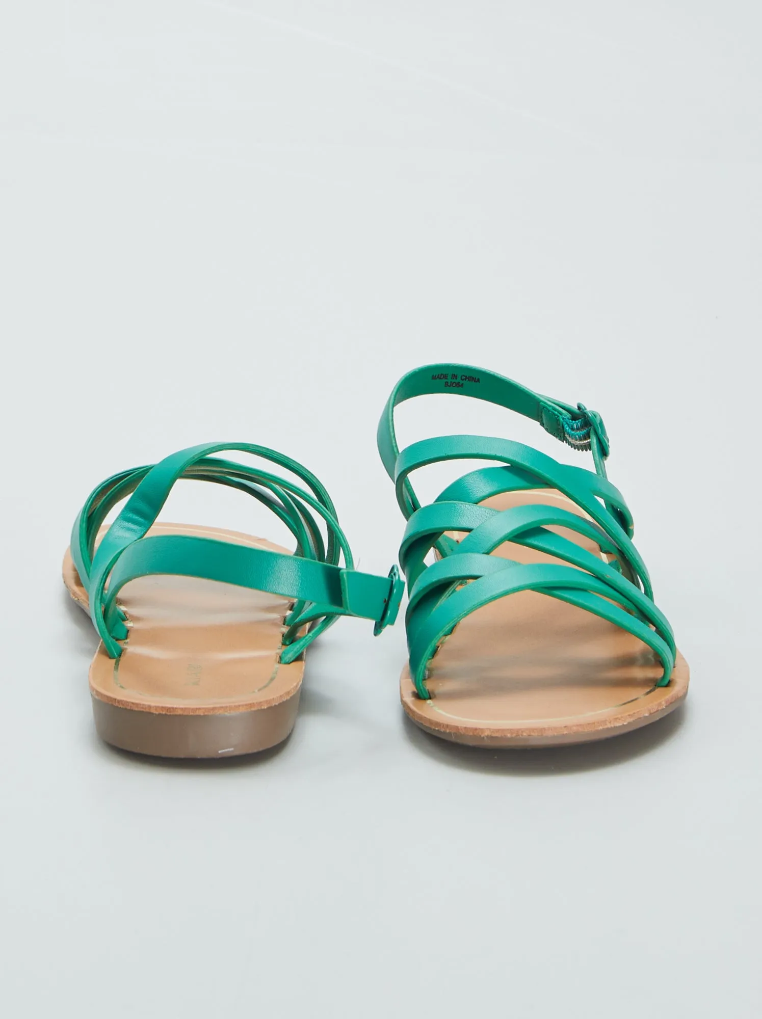 Sandali bassi multi-cinturino - VERDE