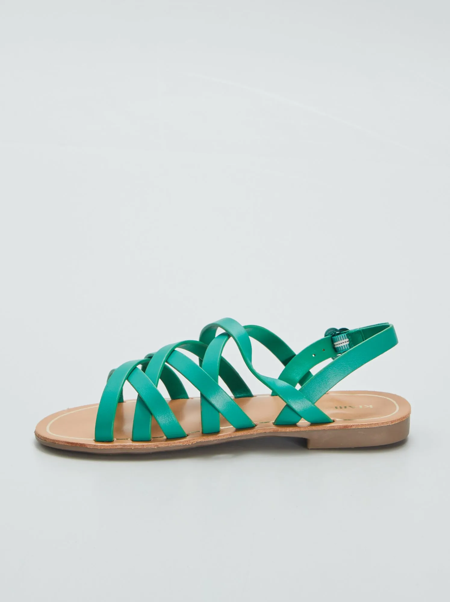 Sandali bassi multi-cinturino - VERDE