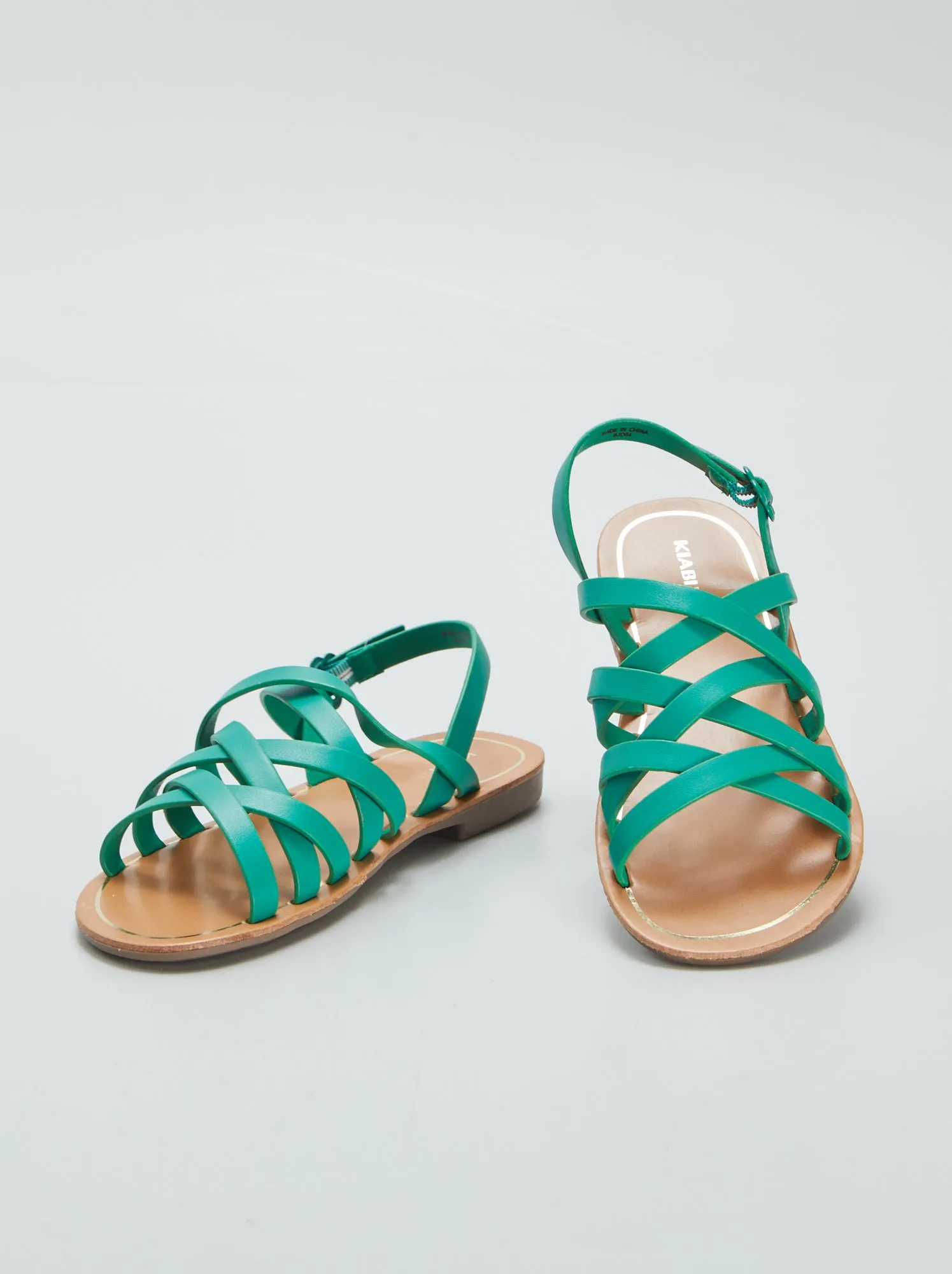 Sandali bassi multi-cinturino - VERDE