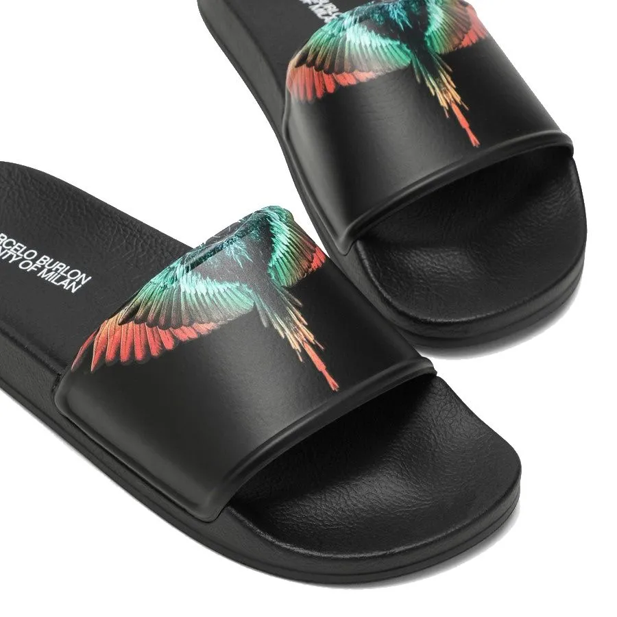 SANDALI BASSI "ICON WINGS" NERI