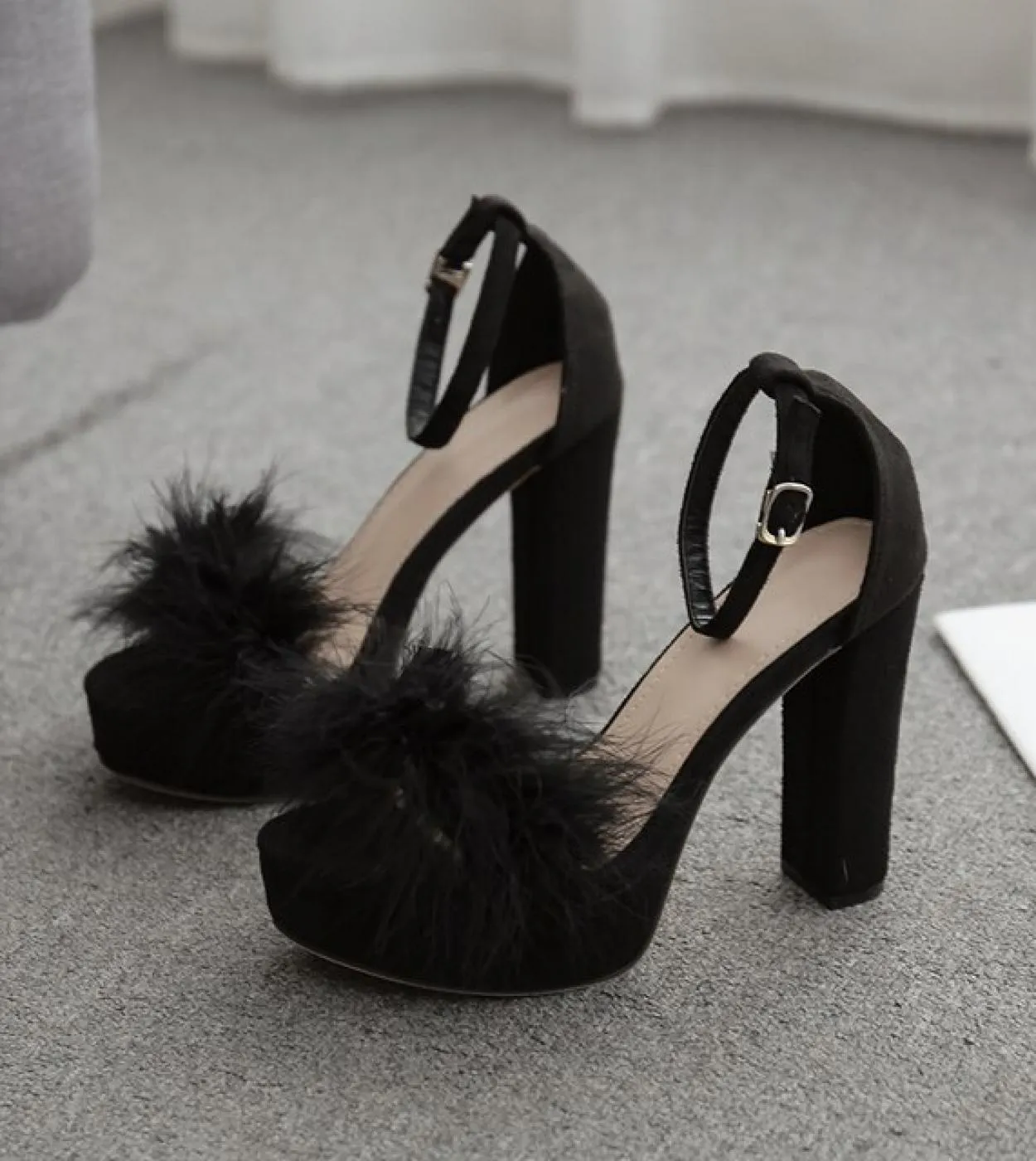 Sandali con cinturino con fibbia Scarpe eleganti da donna Décolleté da donna Scarpe da sposa per feste da festival Décolleté for