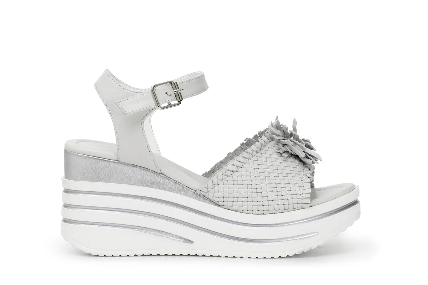 Sandali con zeppa Donna colore Bianco
