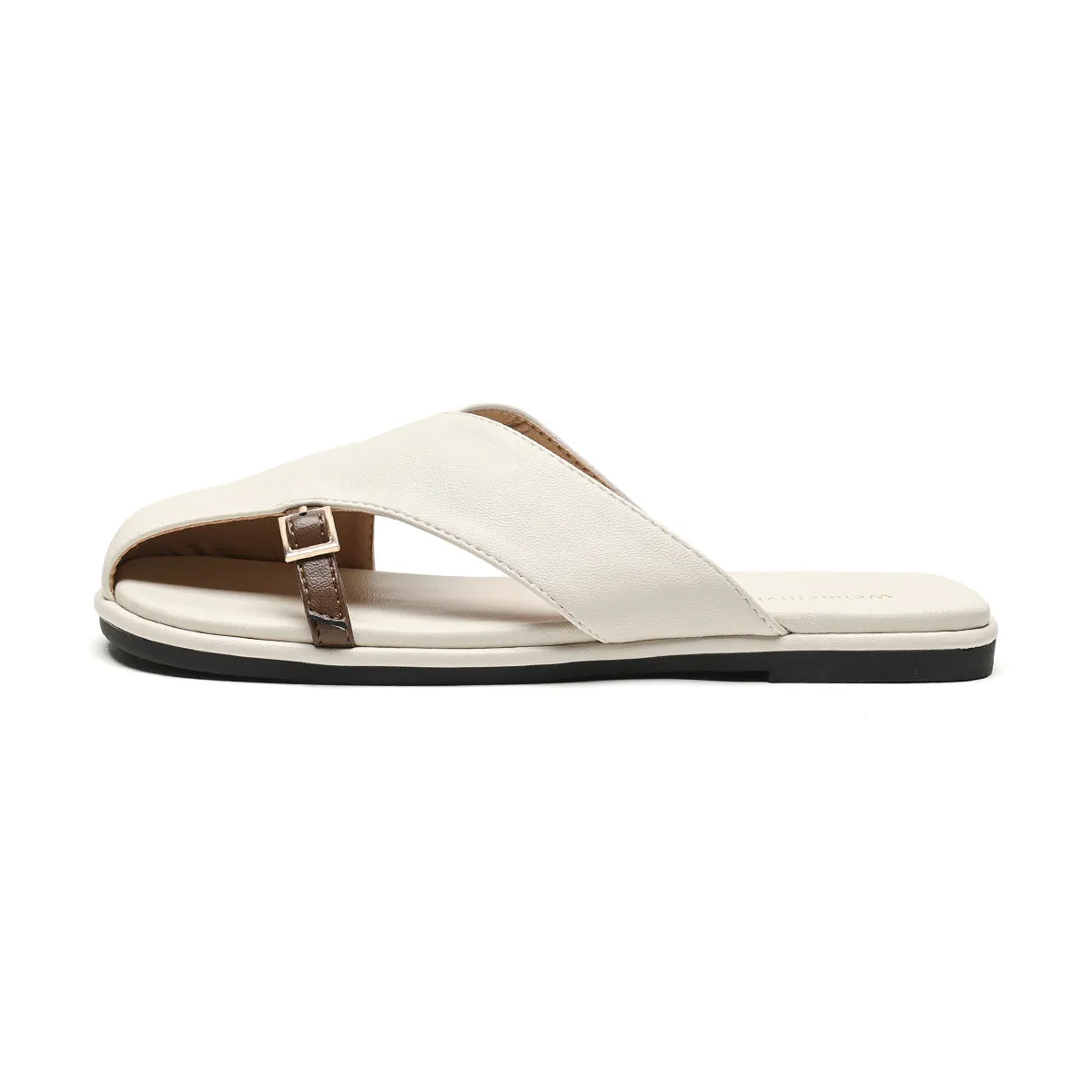 Sandali da donna con diapositive casual piatte minimaliste estive