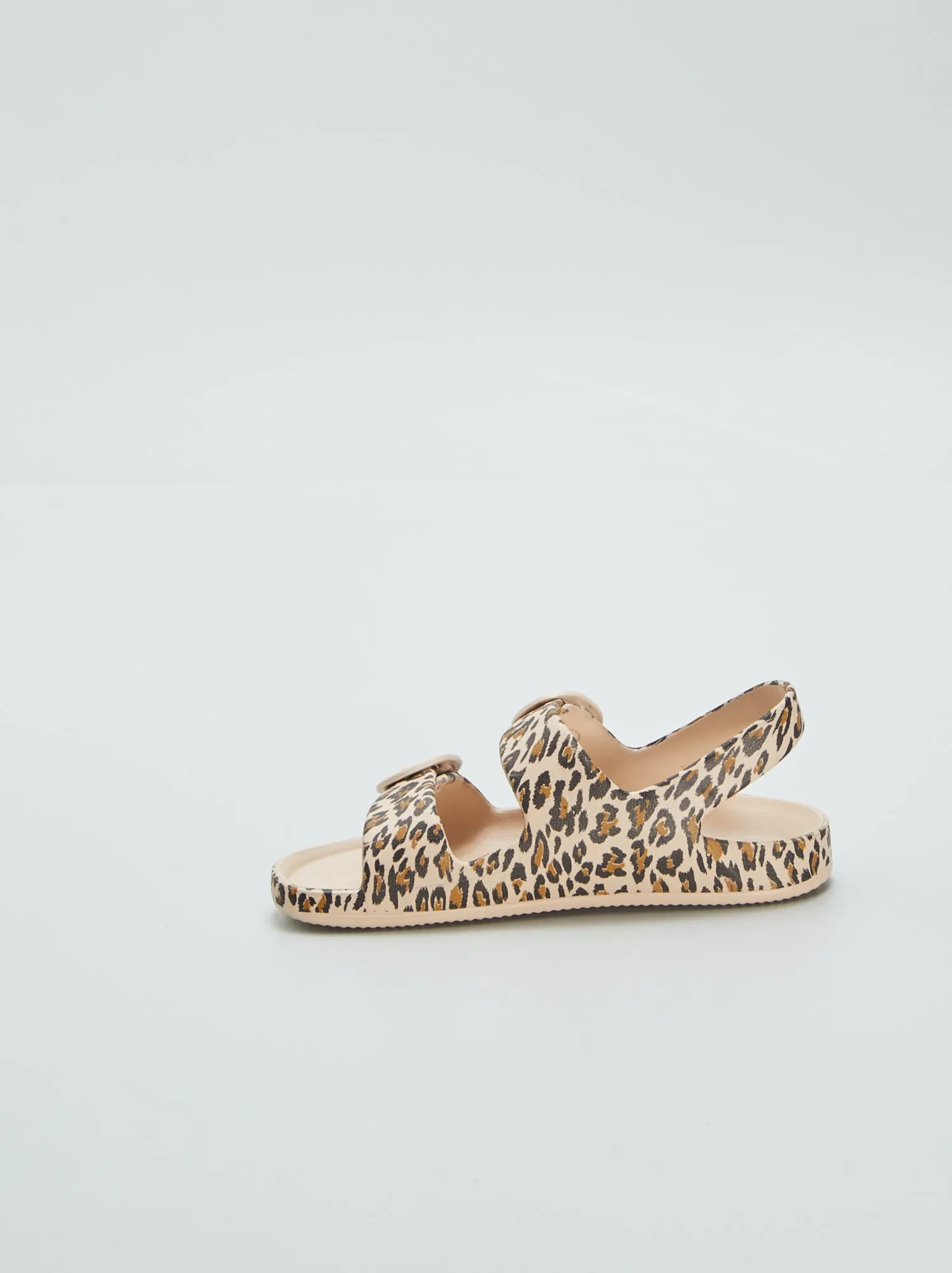 Sandali doppi cinturini stampati - BEIGE