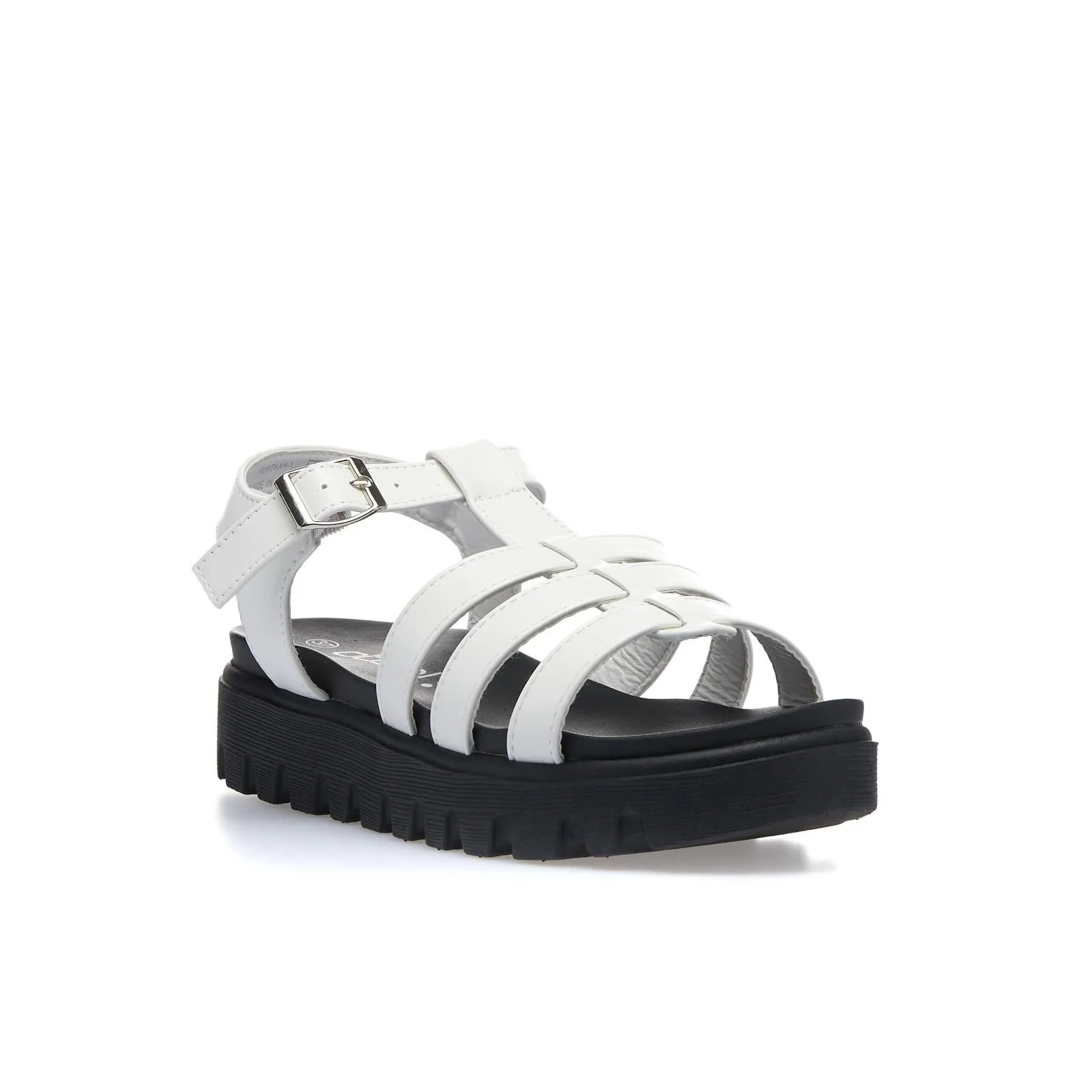 Sandali platform bianchi con cinturino
