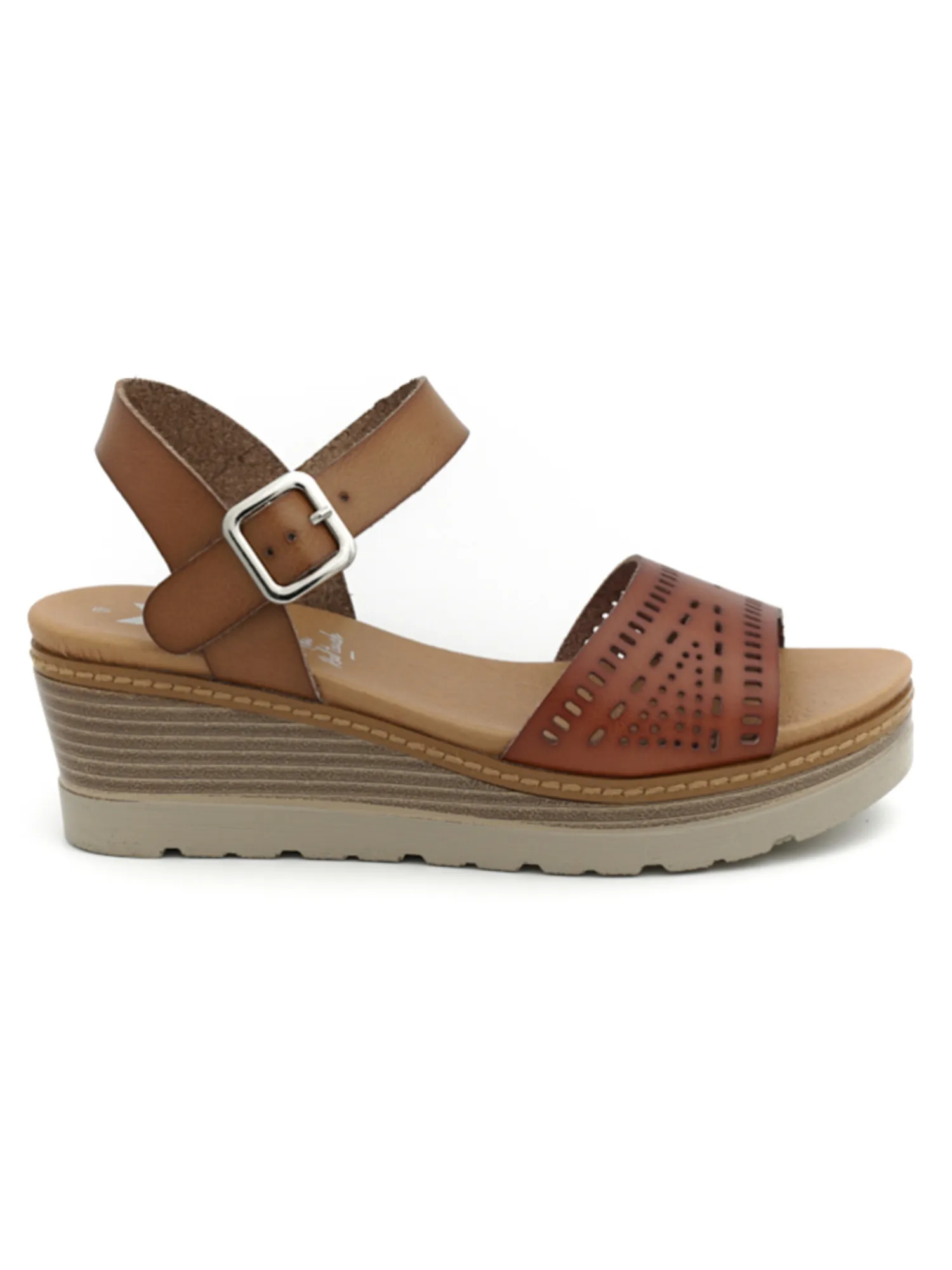 Sandalo con zeppa Xti Vegan da donna cuoio