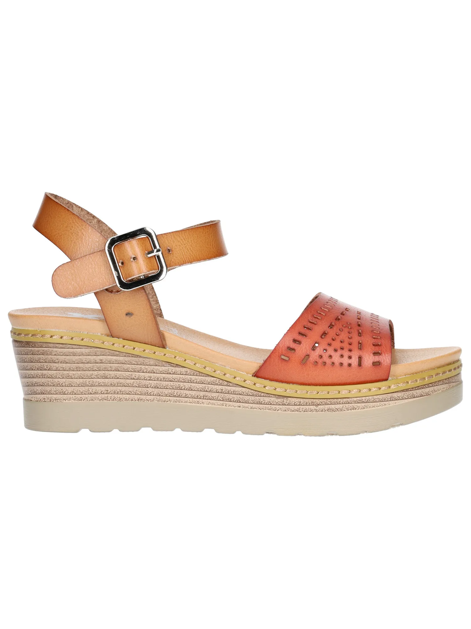 Sandalo con zeppa Xti Vegan da donna cuoio