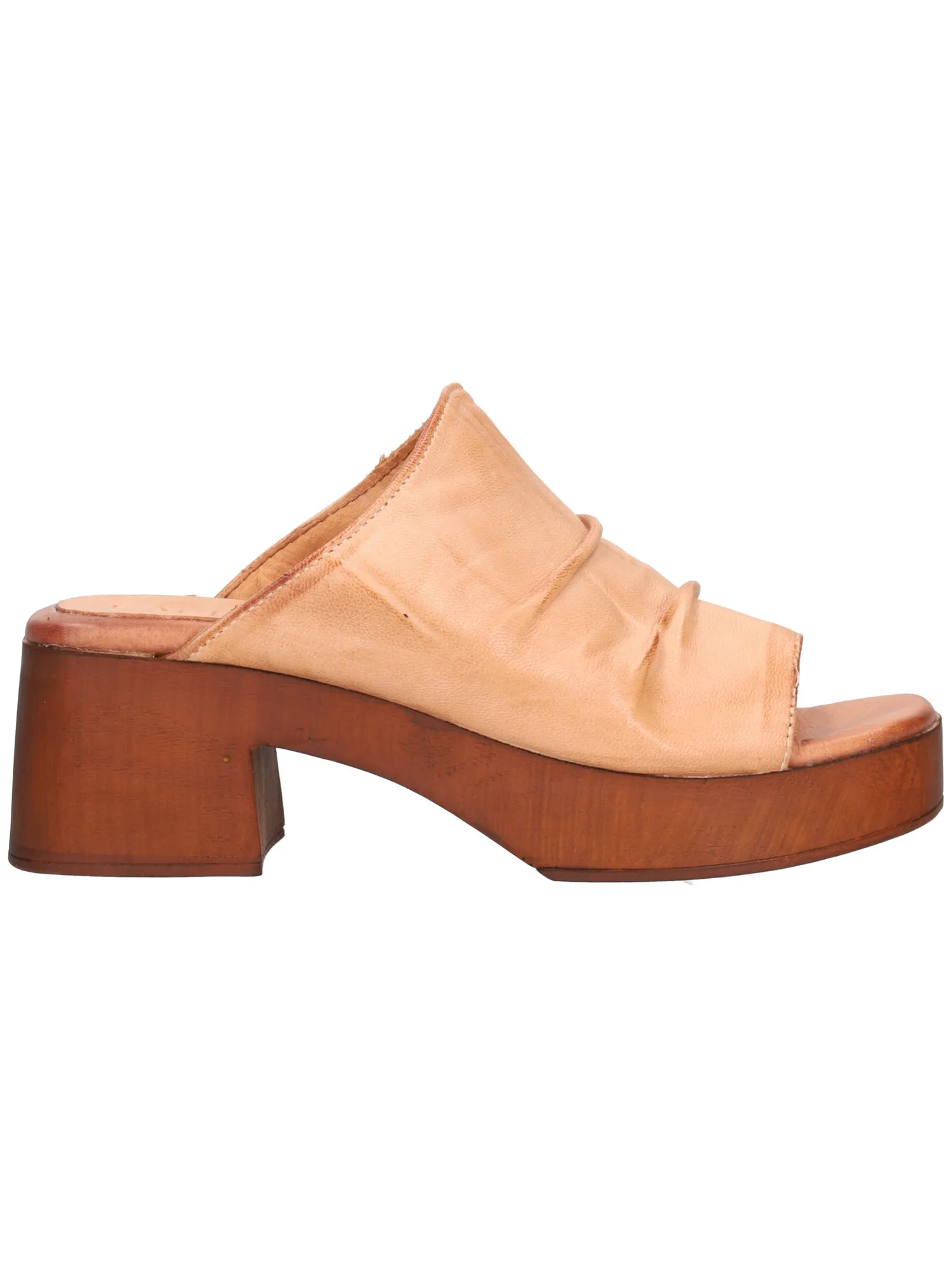 Sandalo tacco largo Lace-Up NYC da donna cuoio