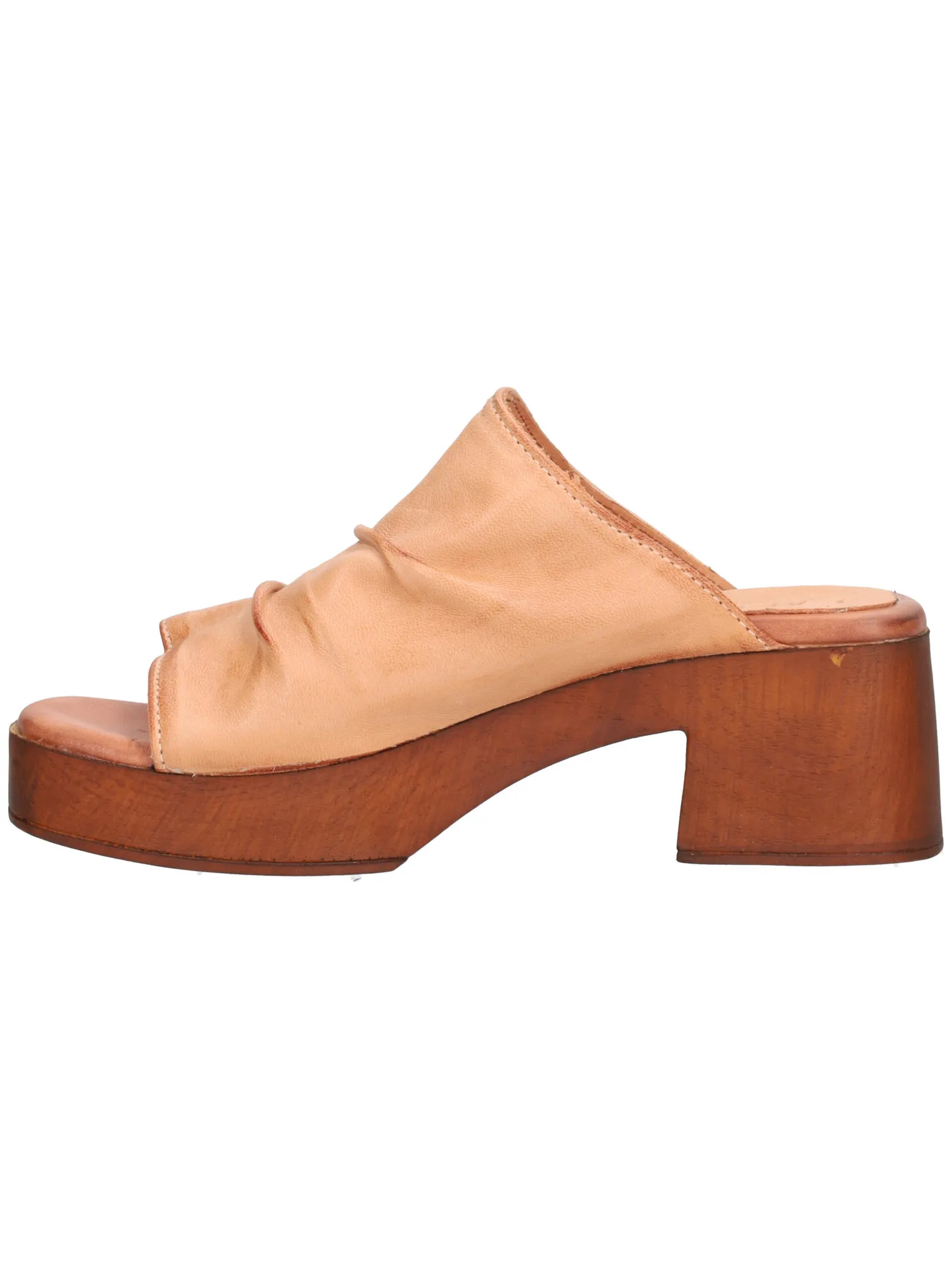 Sandalo tacco largo Lace-Up NYC da donna cuoio