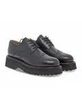 Scarpa bassa Emanuèlle Vee DERBY INGLESE NEW CRUST in pelle nero
